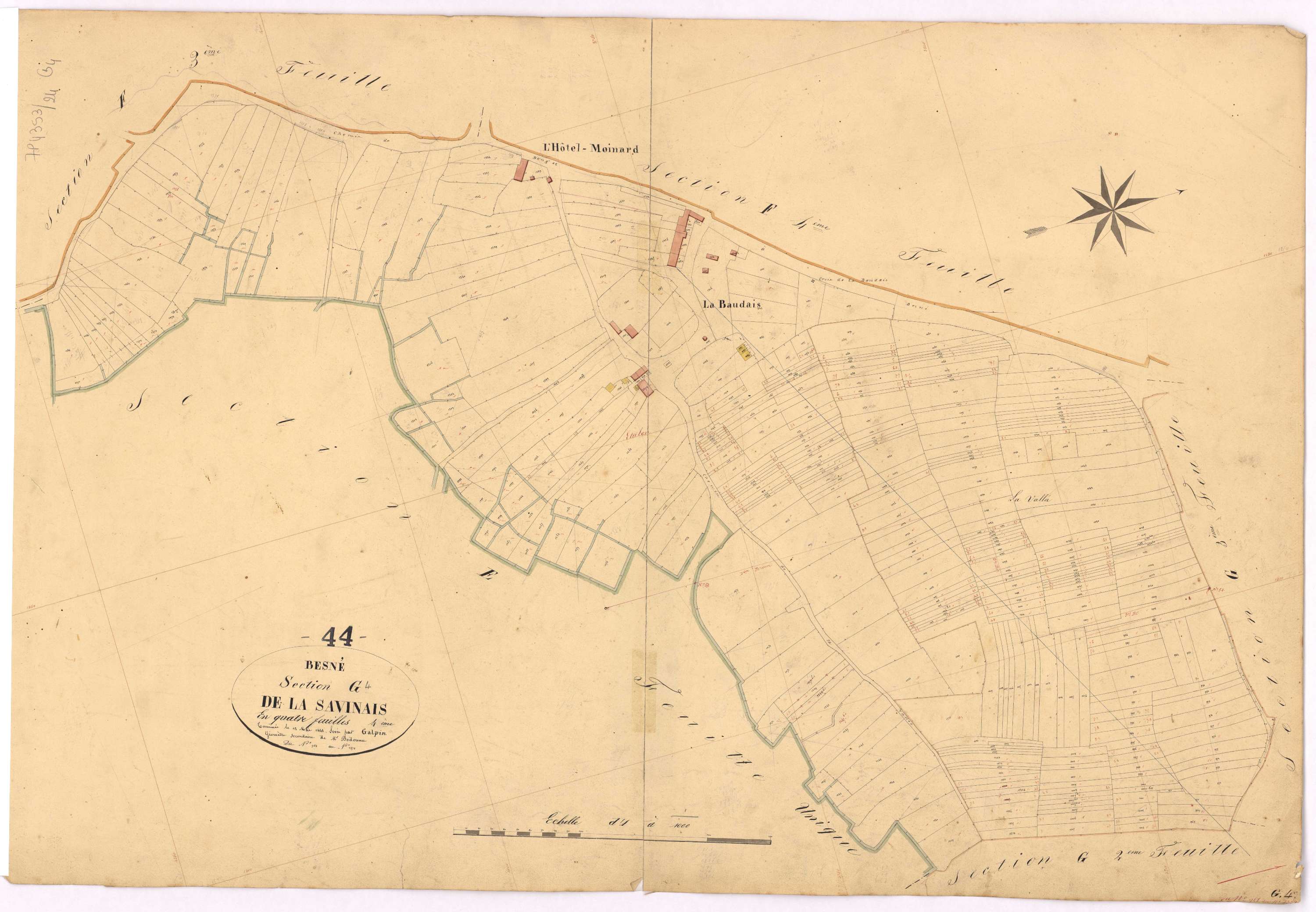 Besné - Section G4 Savinais (section de La) ; 968-1374