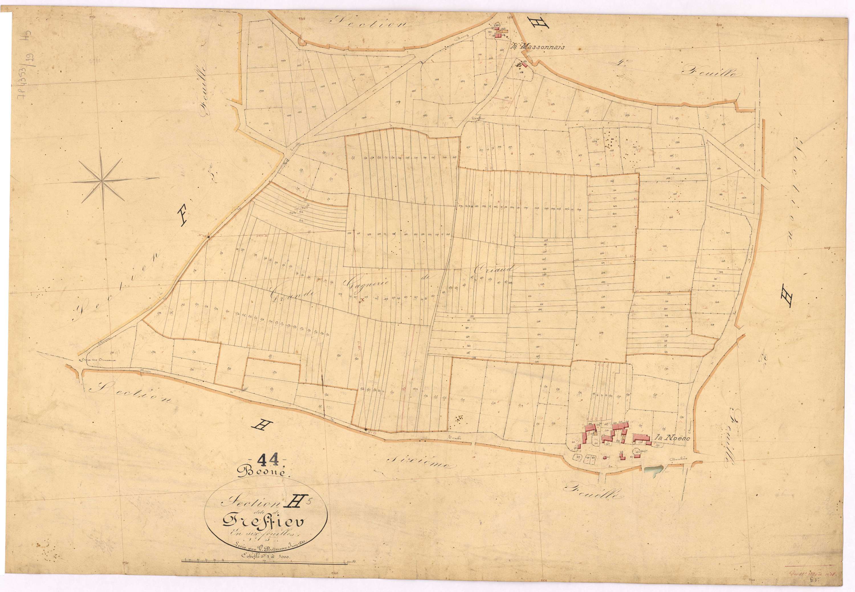 Besné - Section H5 Treffieu (section de) ; 1320-1618