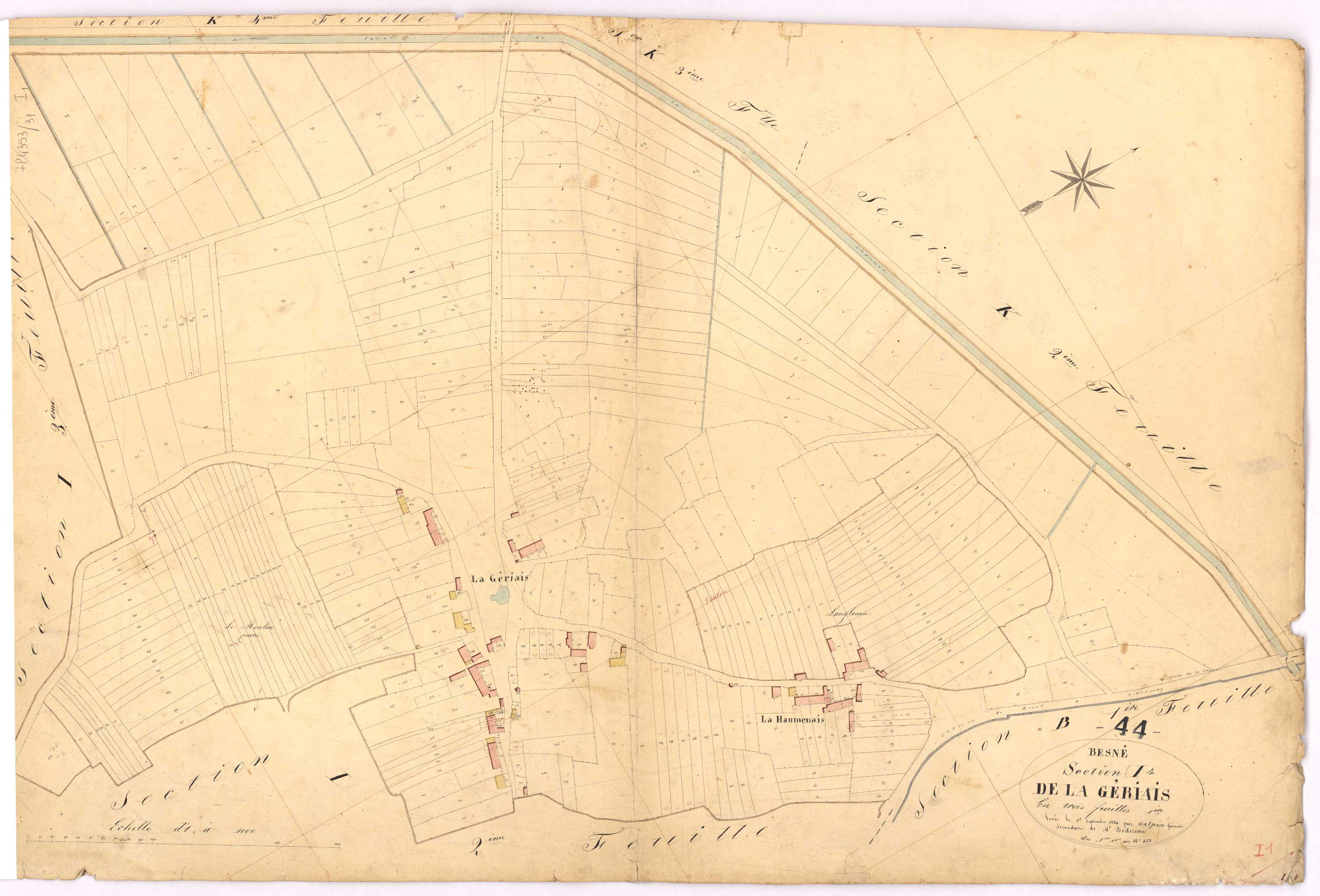 Besné - Section I1 Gériais (section de La) ; 1-358