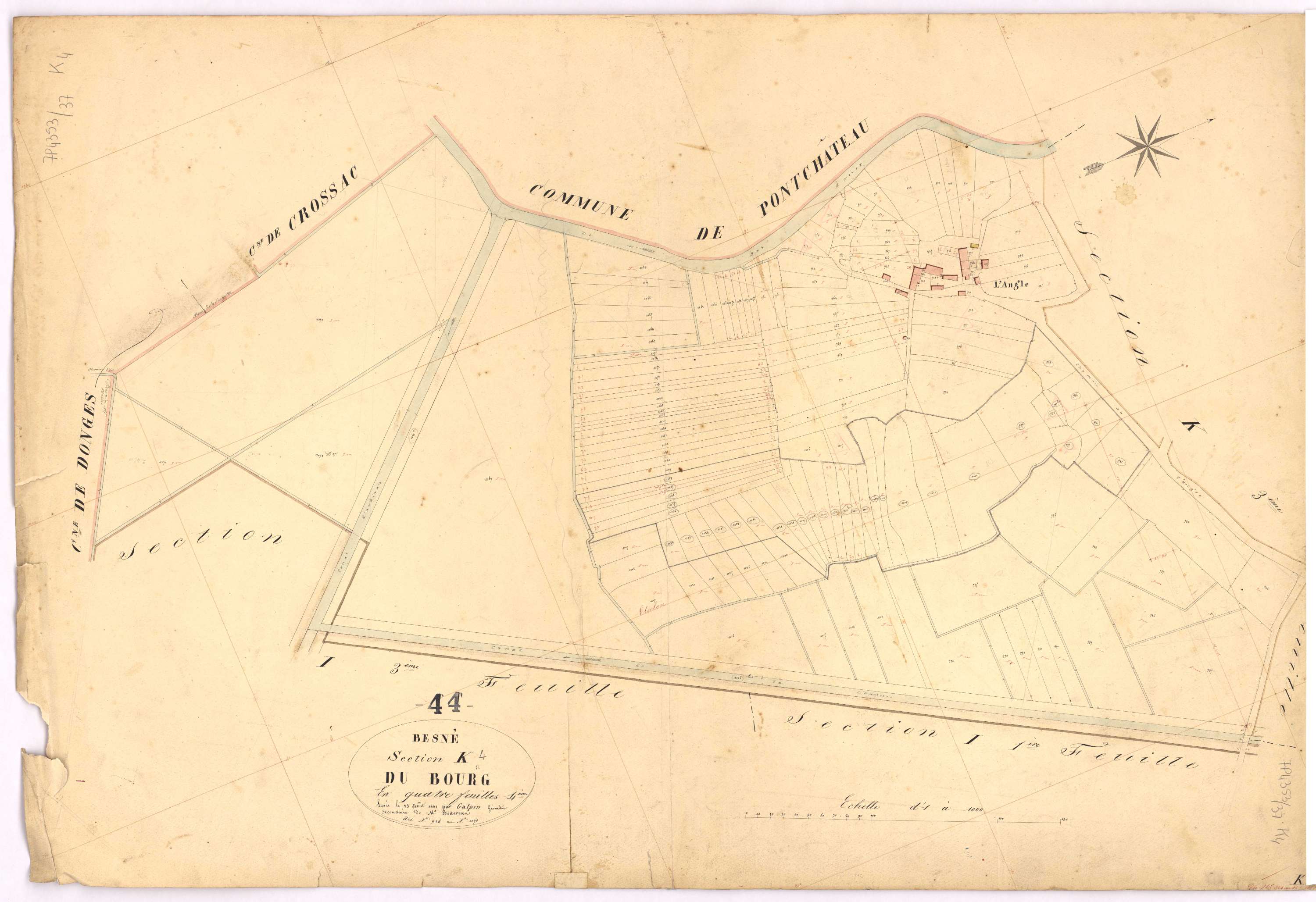 Besné - Section K4 Bourg (section du) ; 925-1072