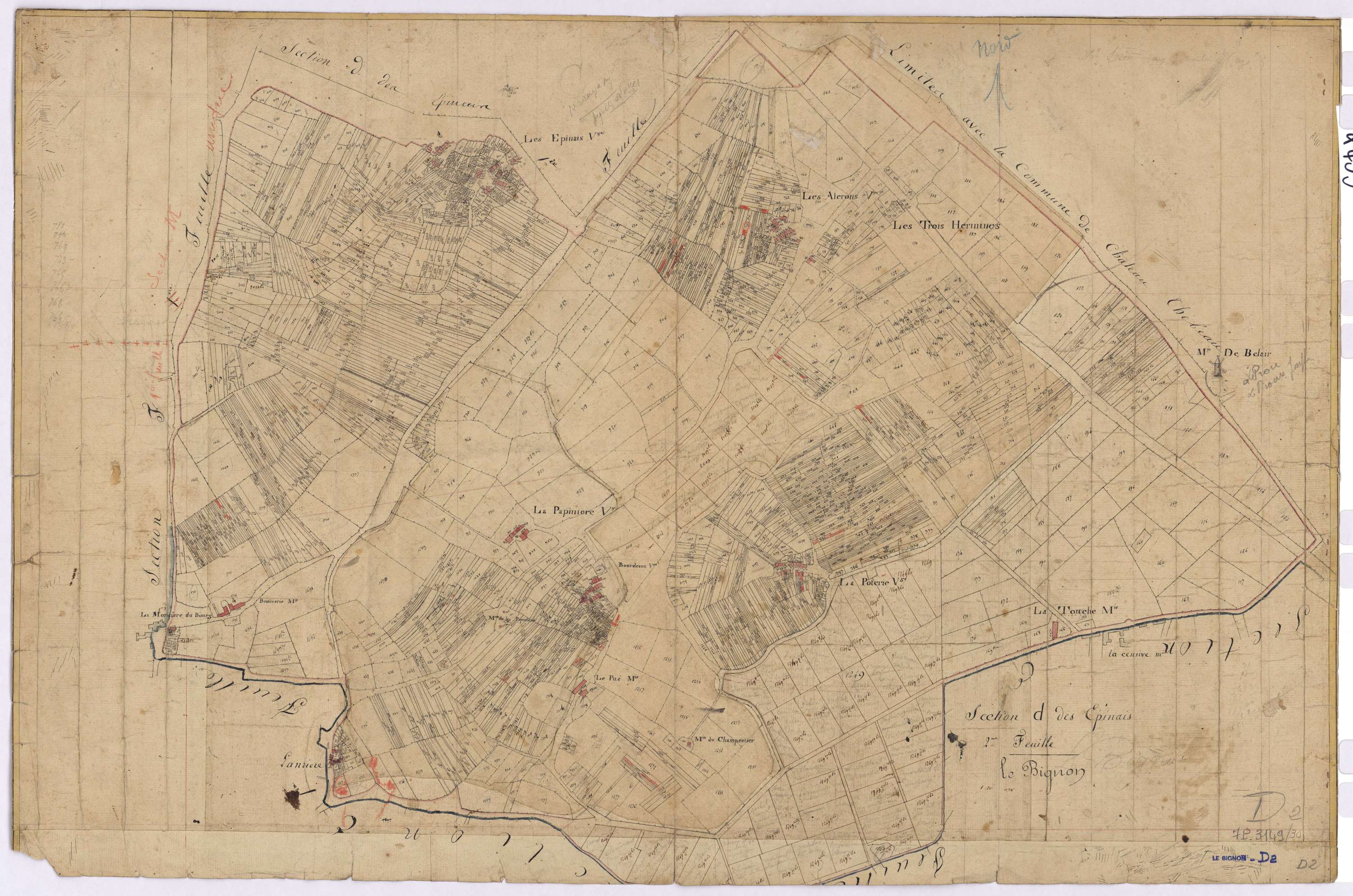 Le Bignon - Section D2 Epinais (section des)