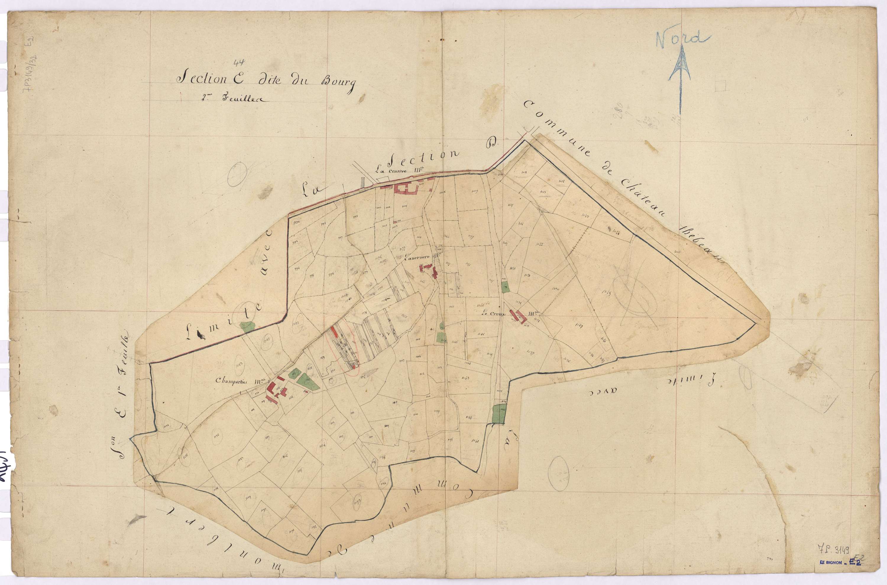 Le Bignon - Section E2 Bourg (section du)
