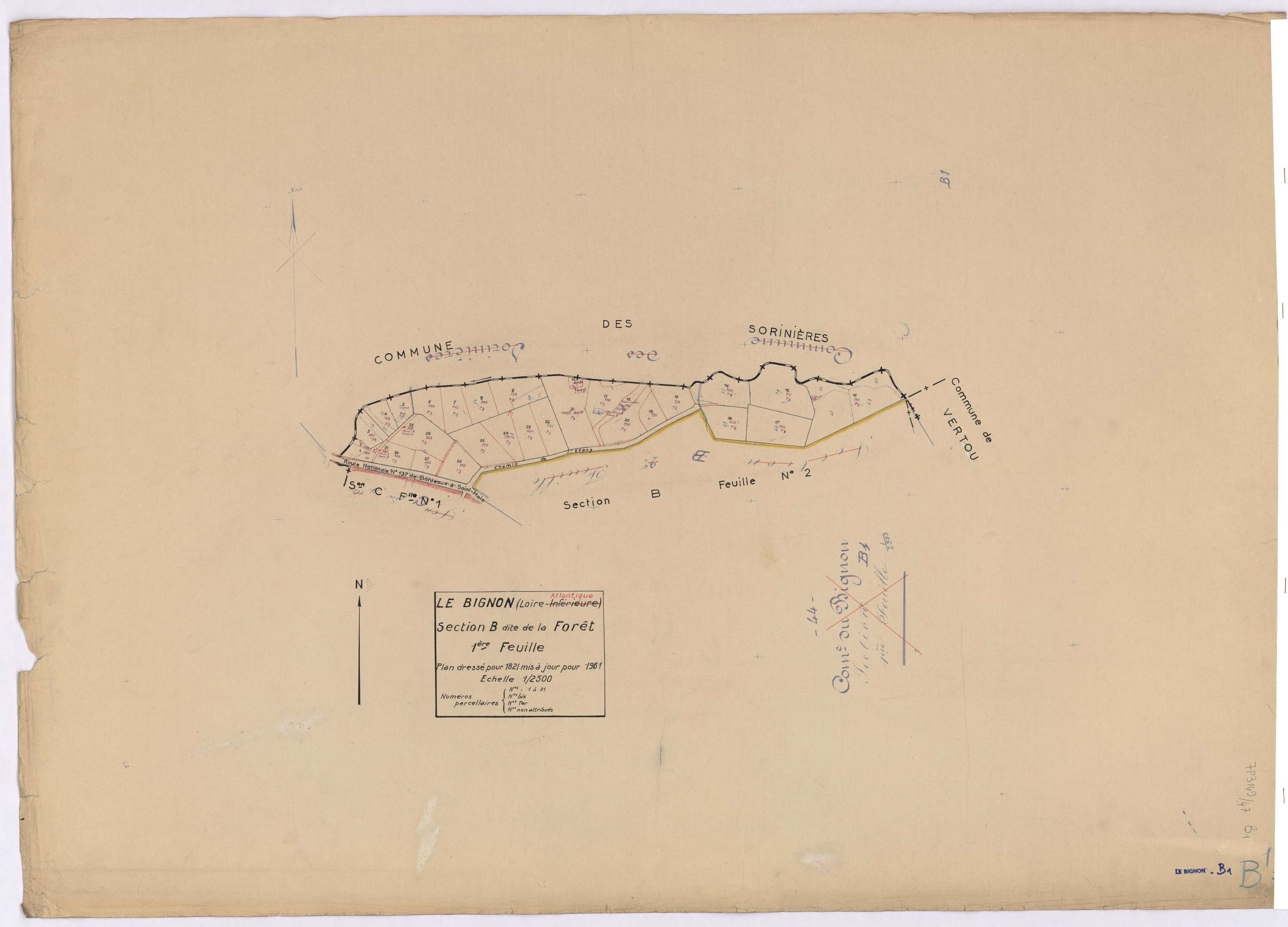 Le Bignon - Section B1 Forêt (section de La) ; 1-31