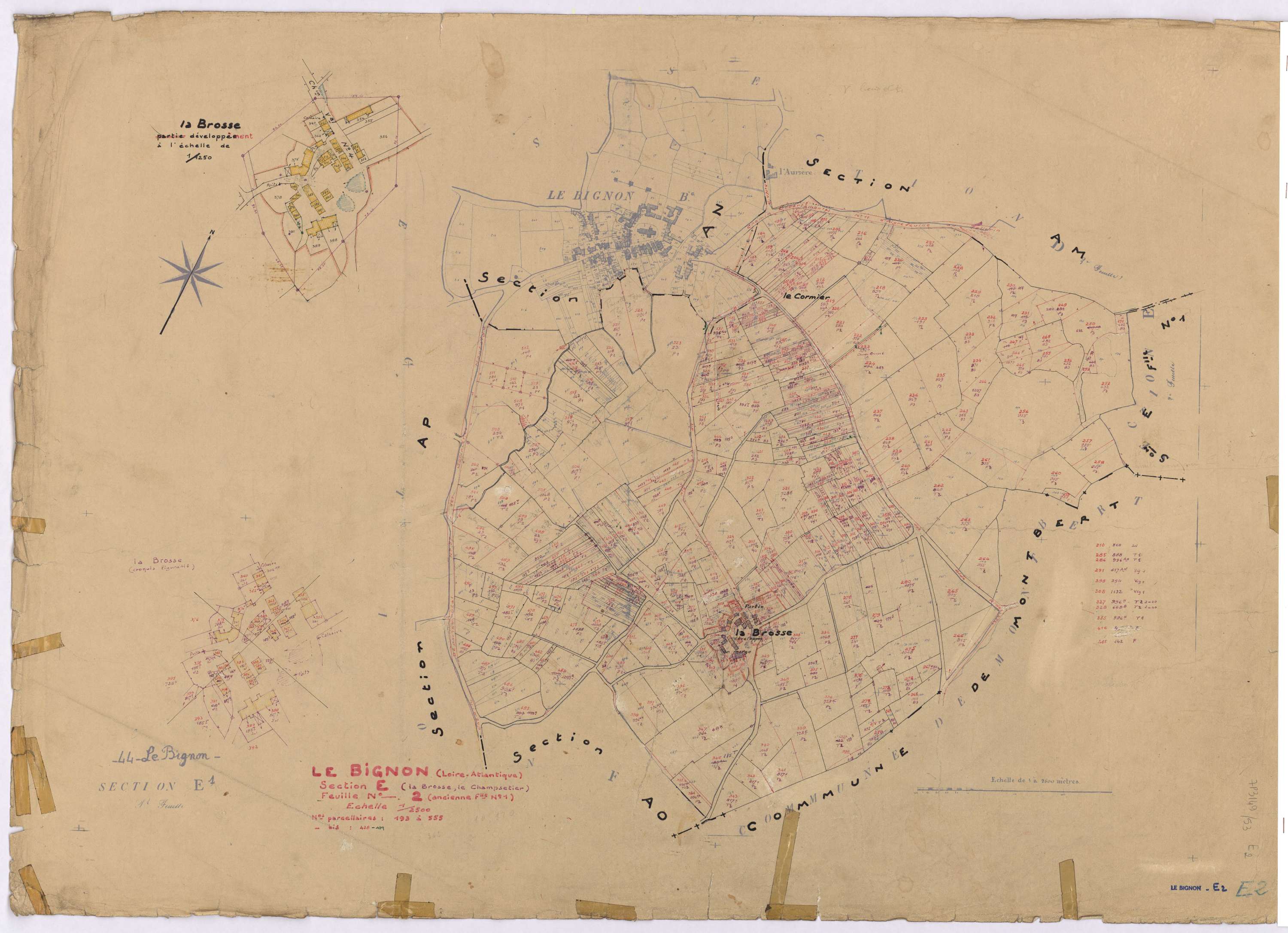 Le Bignon - Section E2 Bourg (section du) ; 193-555