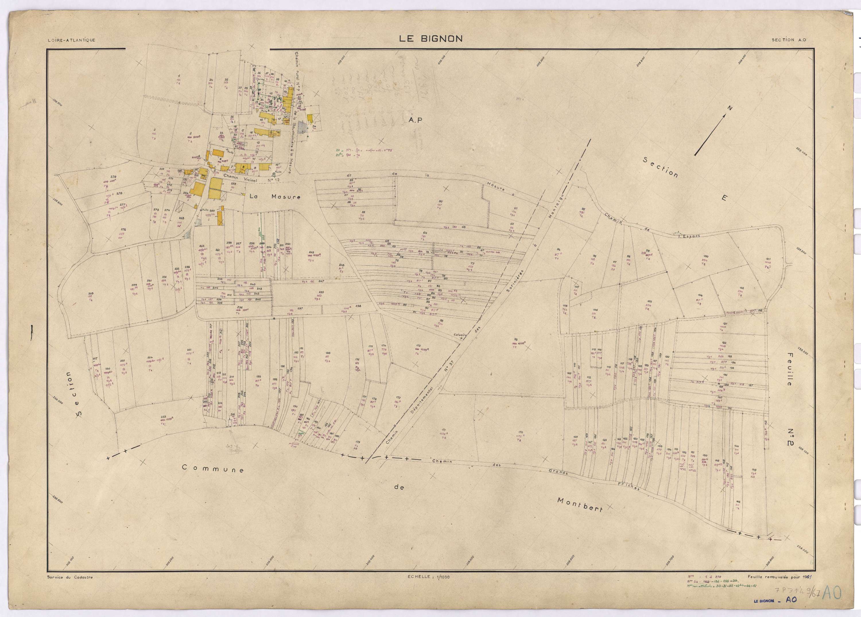 Le Bignon - Section AO 1-279