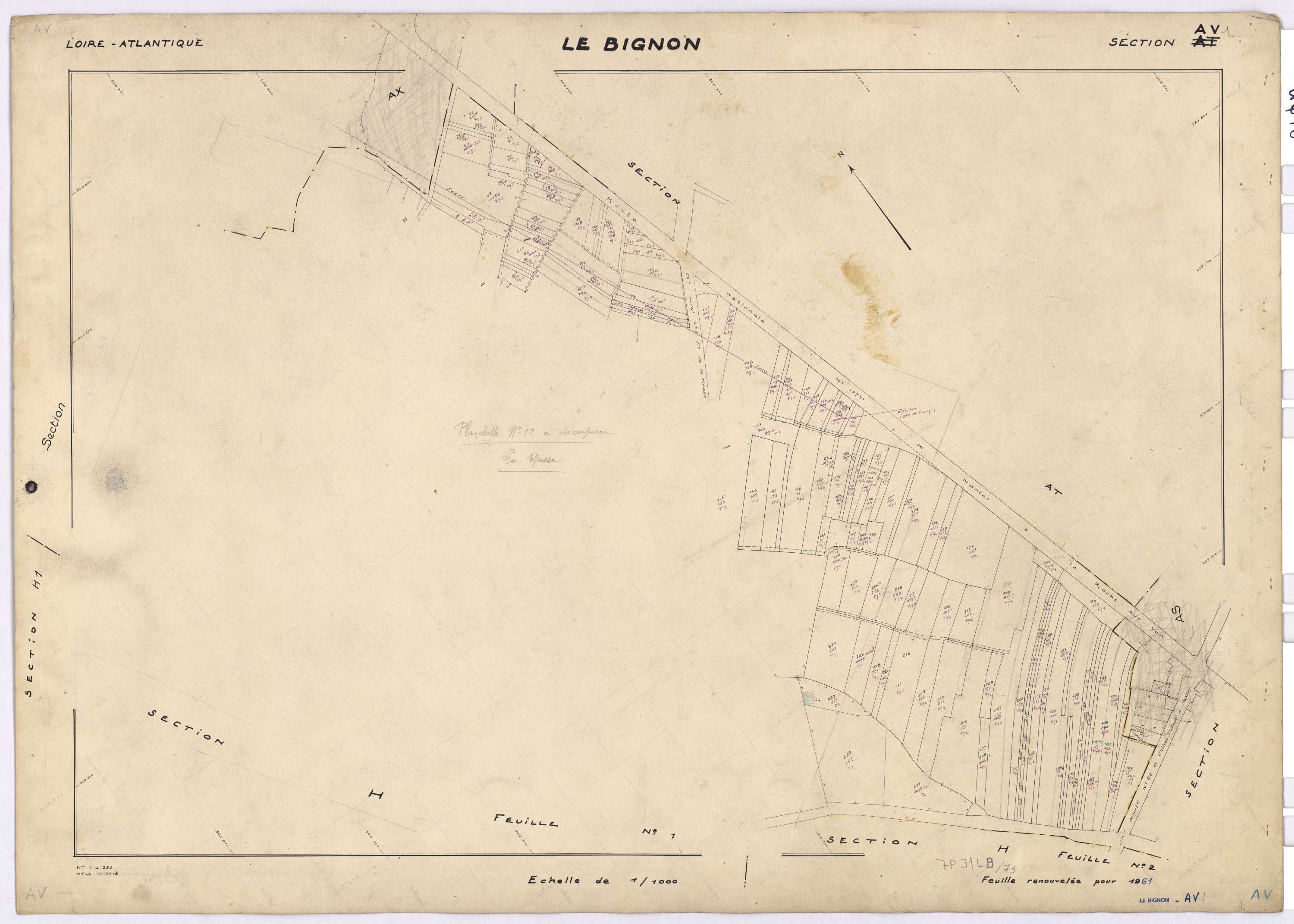 Le Bignon - Section AV1 67-87 ; 121-226