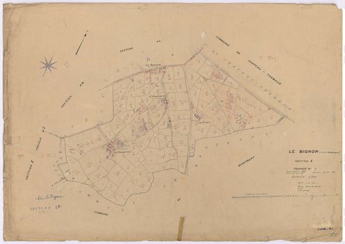 Le Bignon - Section E1 Bourg (section du) ; 1-192