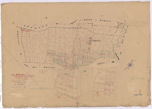 Le Bignon - Section K Augeoire (section de L') ; 1-202