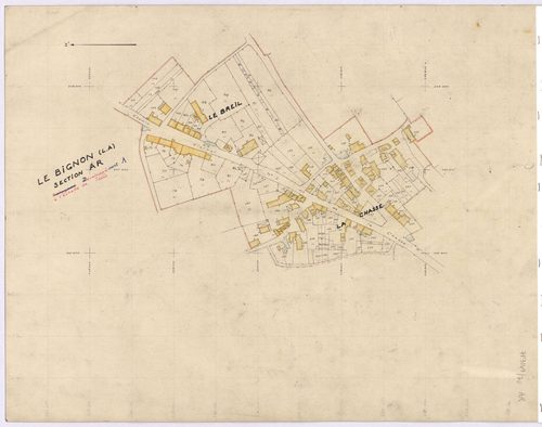 Le Bignon - Section AR (développement) 1-1055 ; développement des villages du Breil et de La Chasse