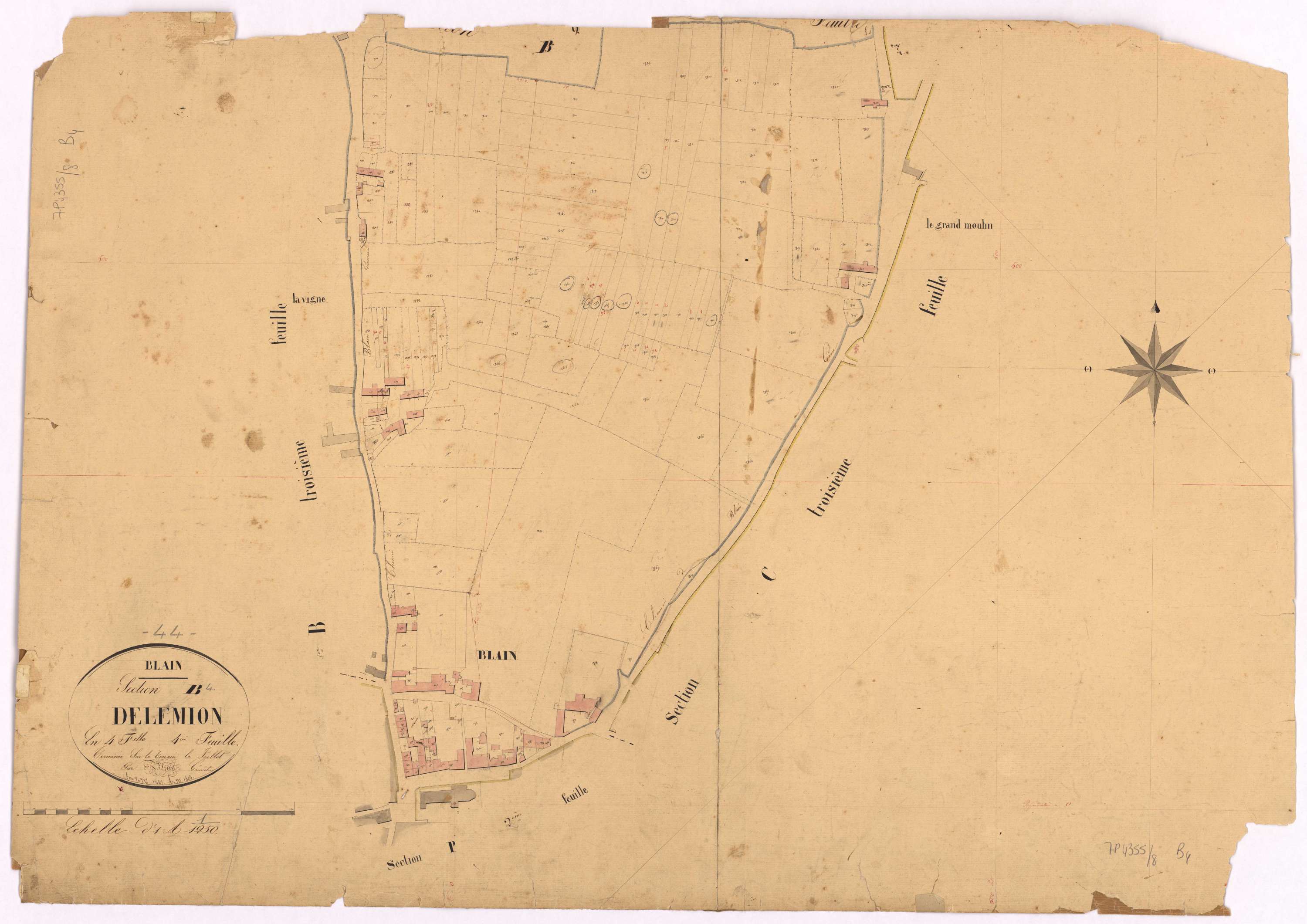 Blain - Section B4 Lemion (section de) ; 1227-1405