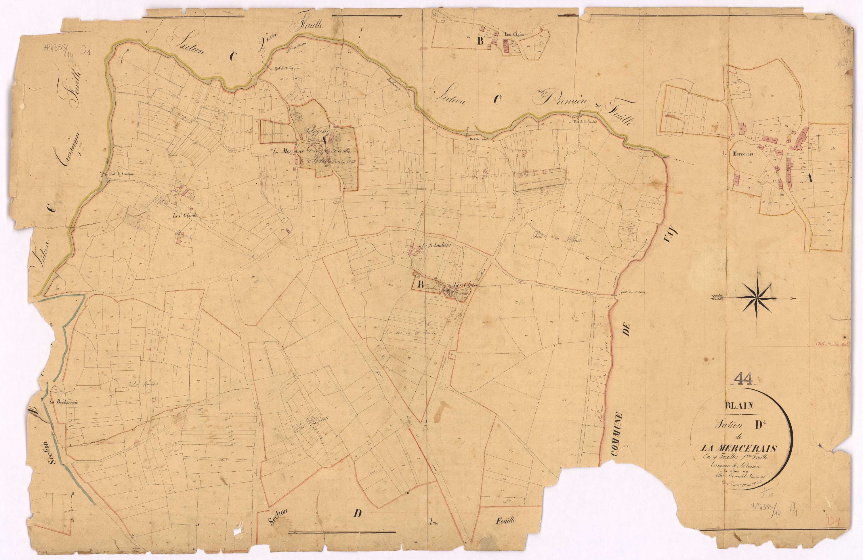 Blain - Section D1 Mercerais (section de La) ; 1-616