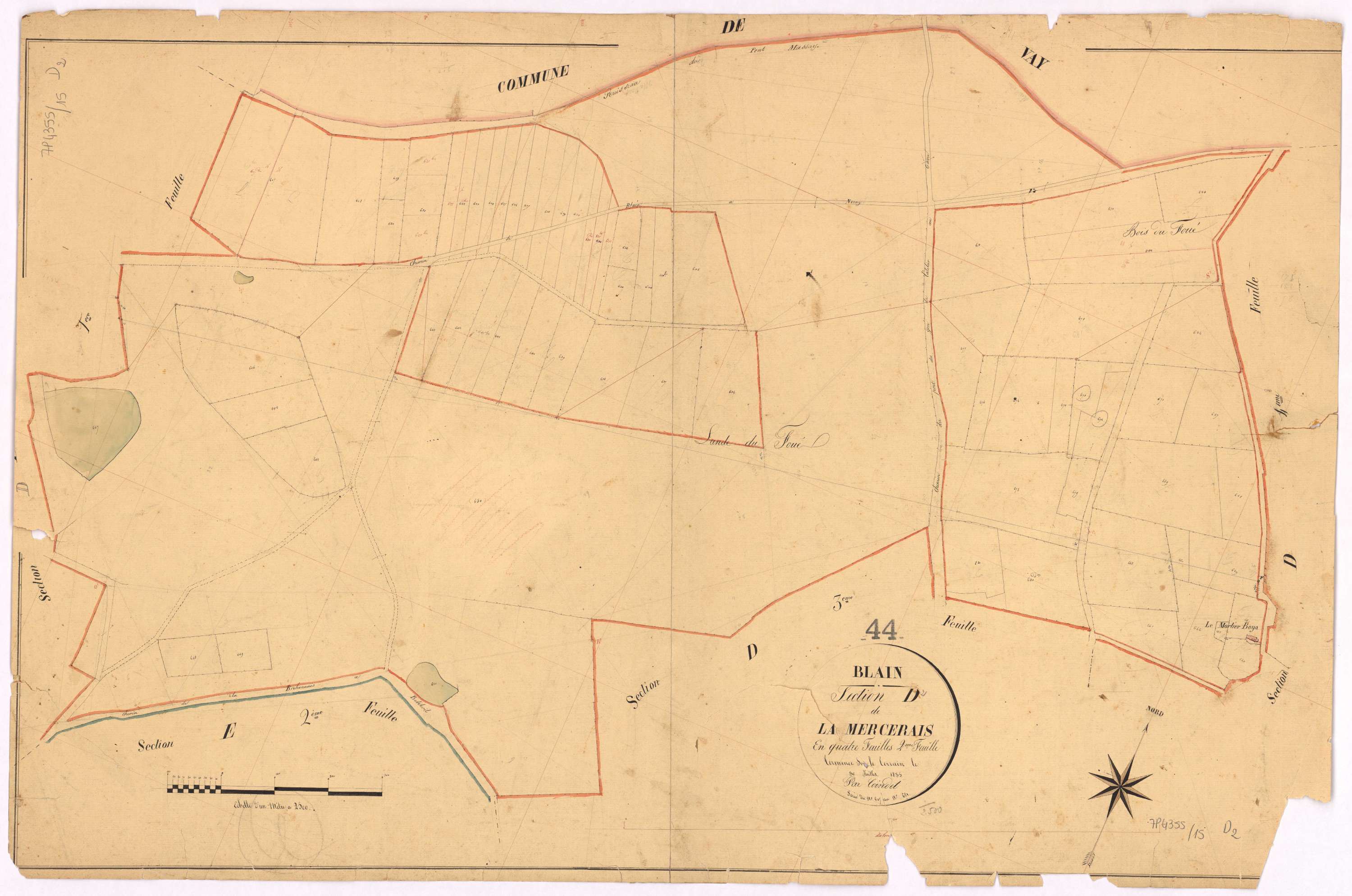 Blain - Section D2 Mercerais (section de La) ; 617-621