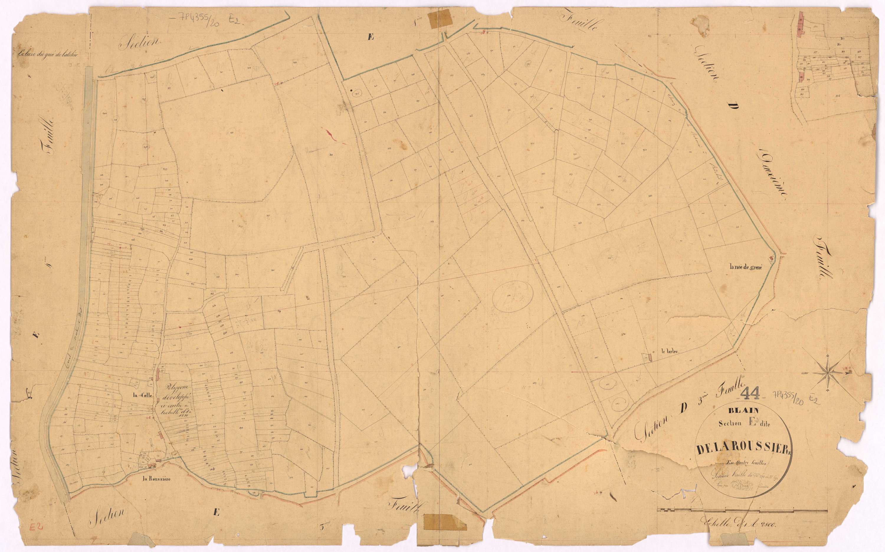Blain - Section E2 Roussière (section de La) ; 292-690