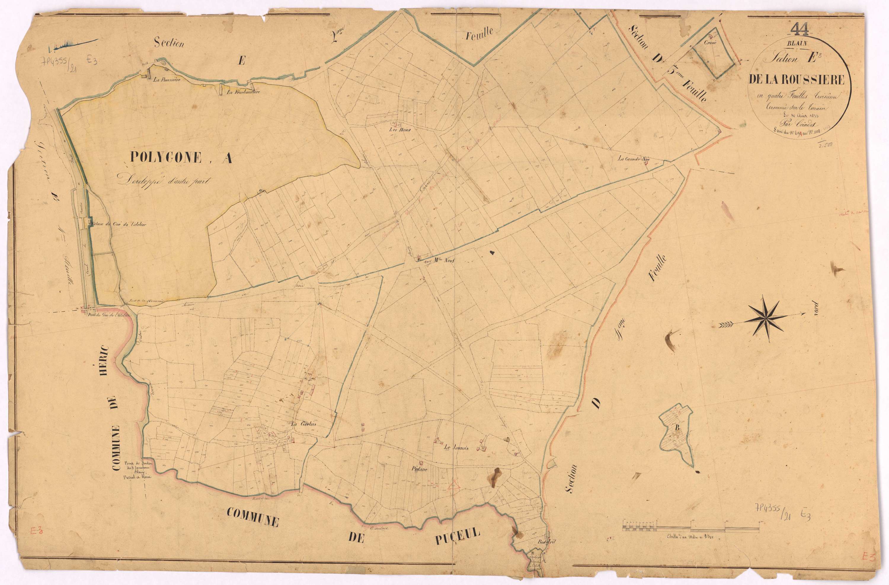 Blain - Section E3 Roussière (section de La) ; 691-1338