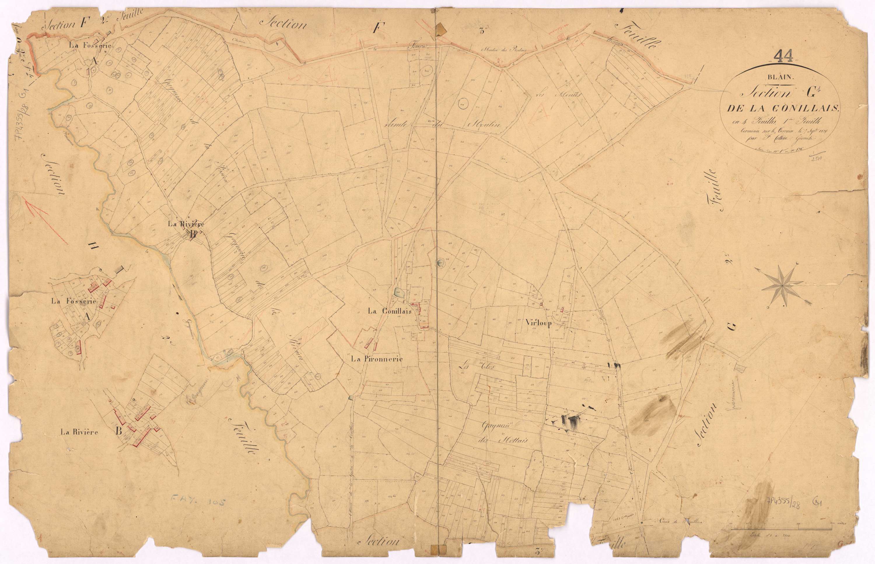 Blain - Section G1 Conillais (section de La) ; 1-536
