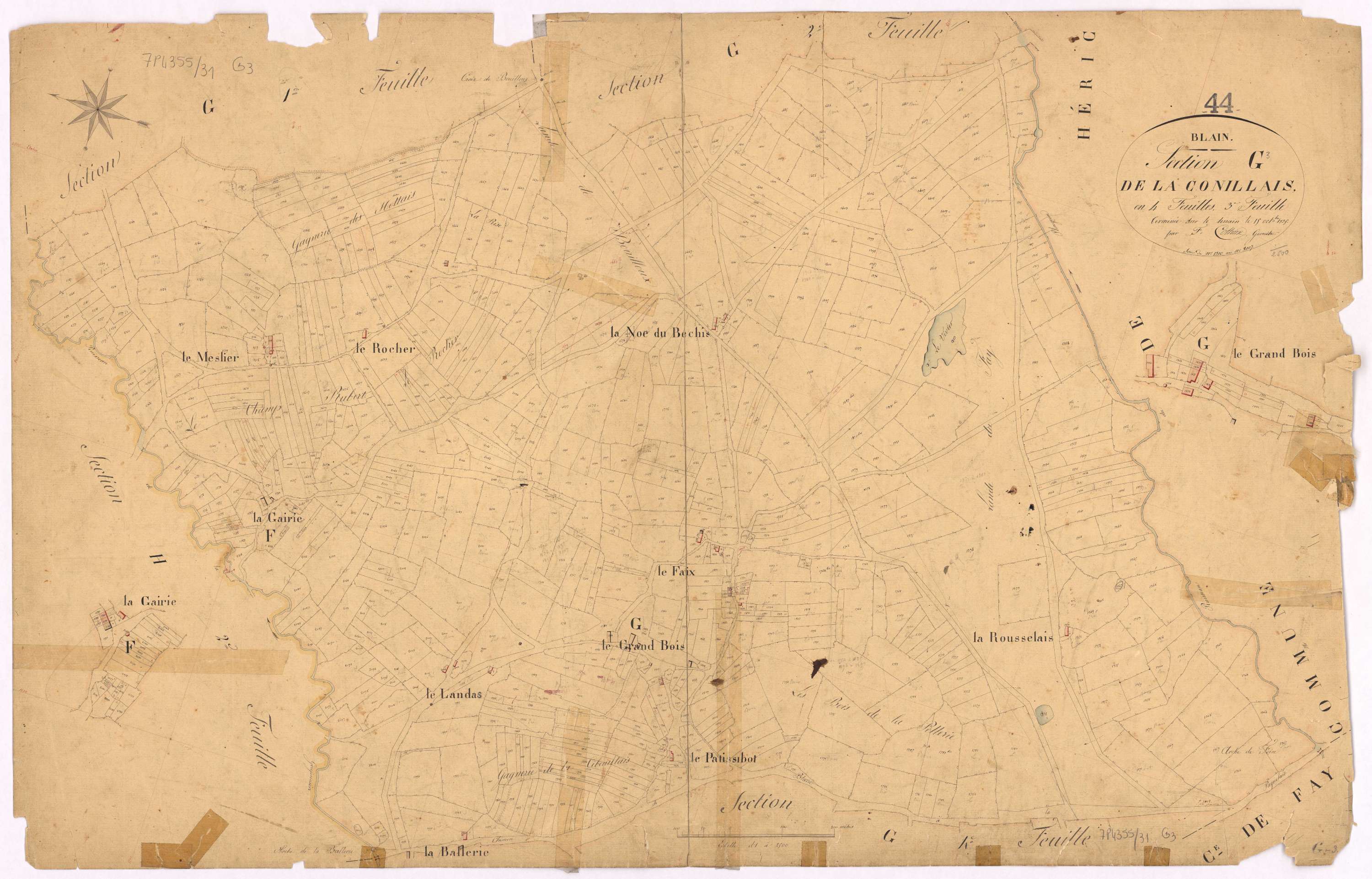 Blain - Section G3 Conillais (section de La) ; 1310-2107