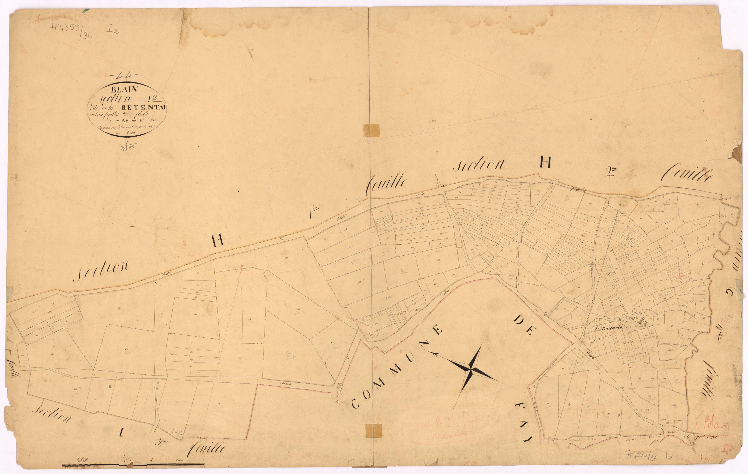 Blain - Section I2 Retentais (section de La) ; 604-930