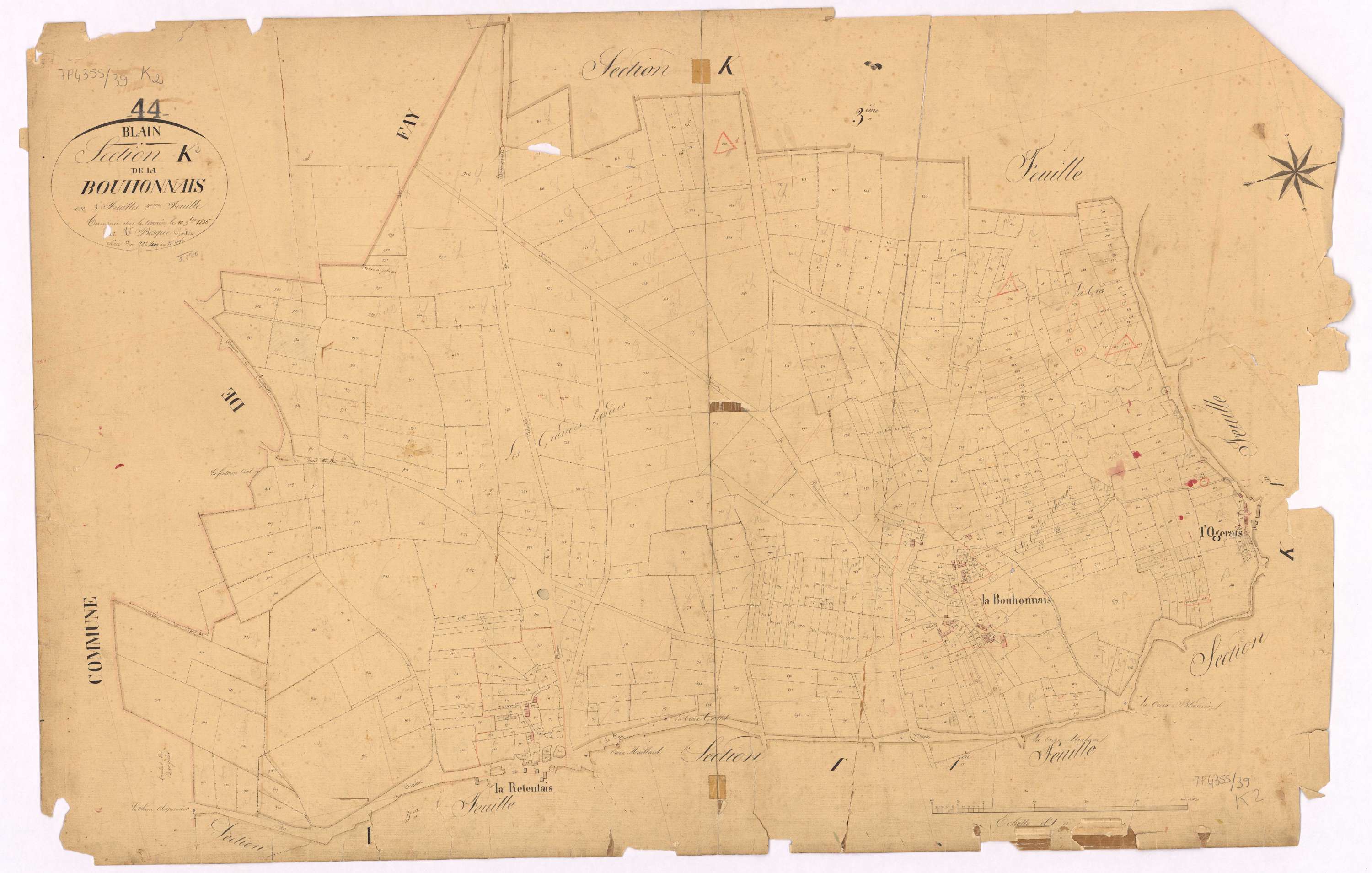 Blain - Section K2 Bouhonnais (section de La) ; 400-996