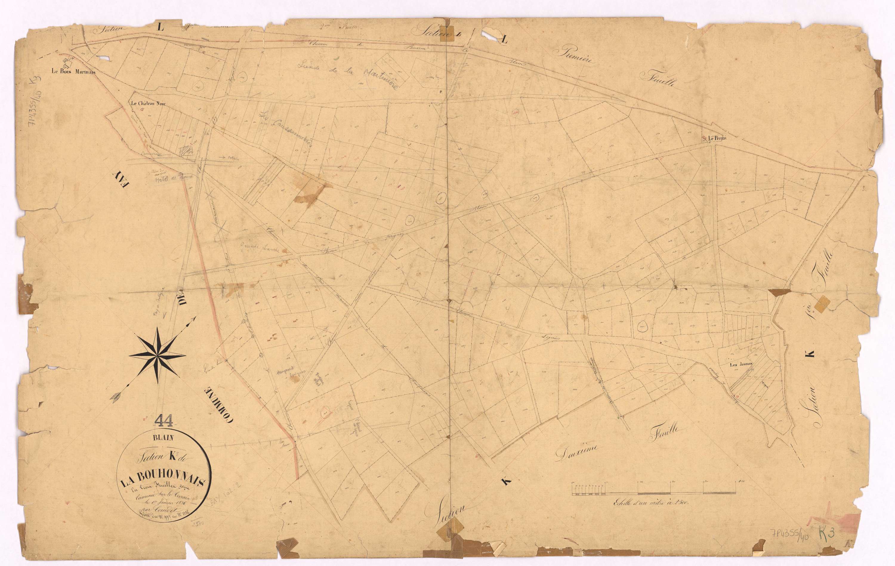 Blain - Section K3 Bouhonnais (section de La) ; 997-1226