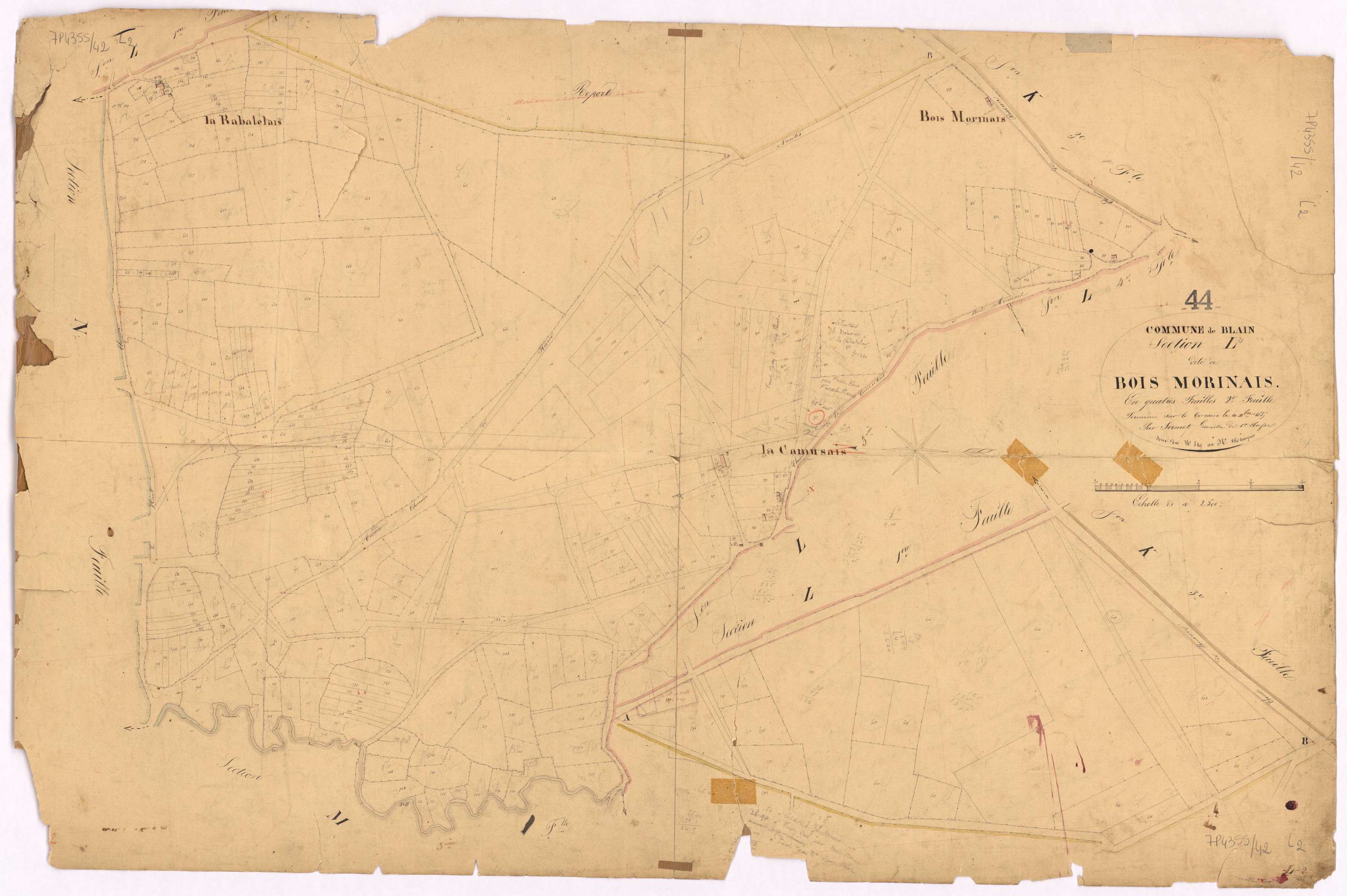 Blain - Section L2 Bois Morinais (section du) ; 549-850