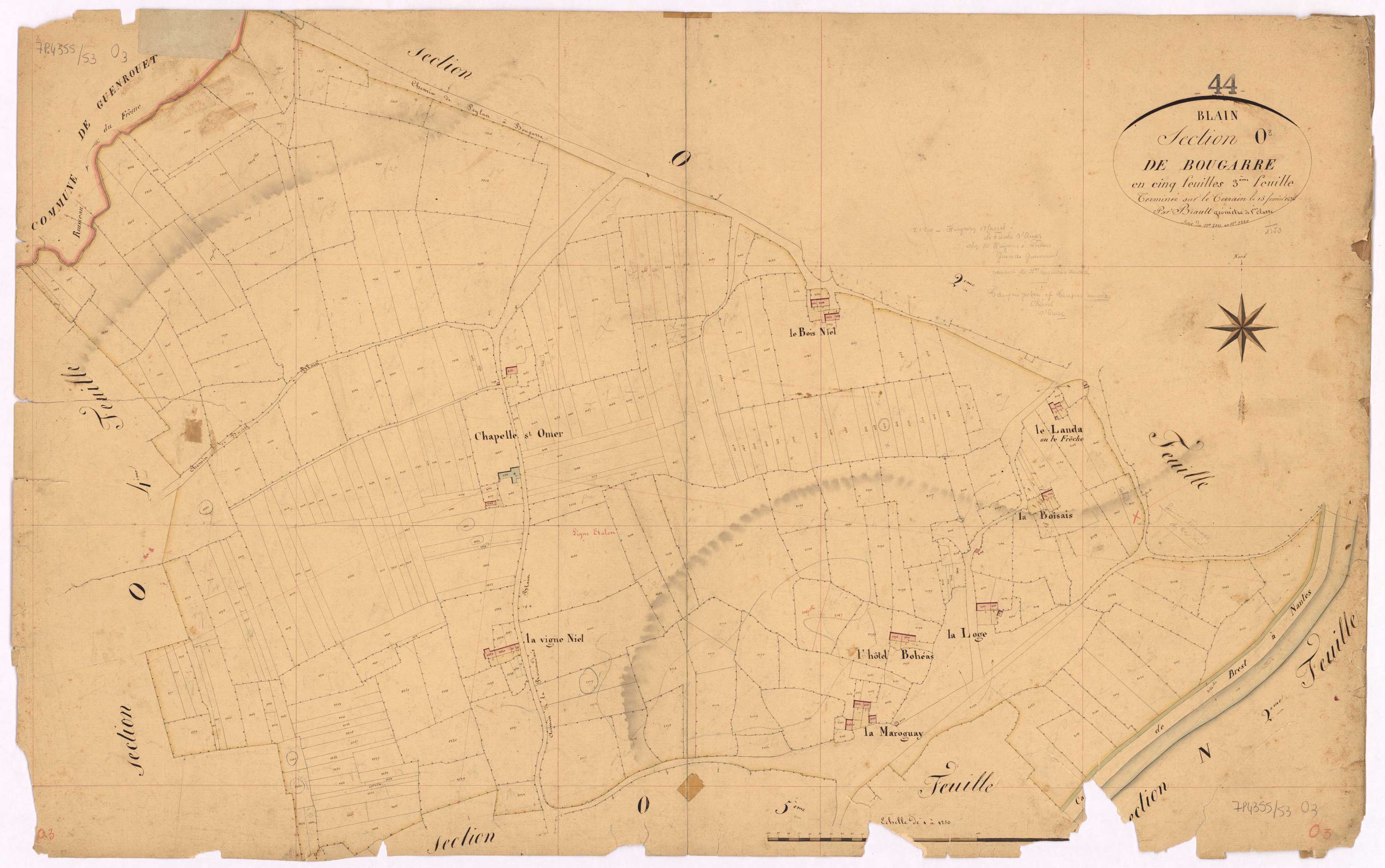 Blain - Section O3 Bougarre (section de) ; 2011-2330