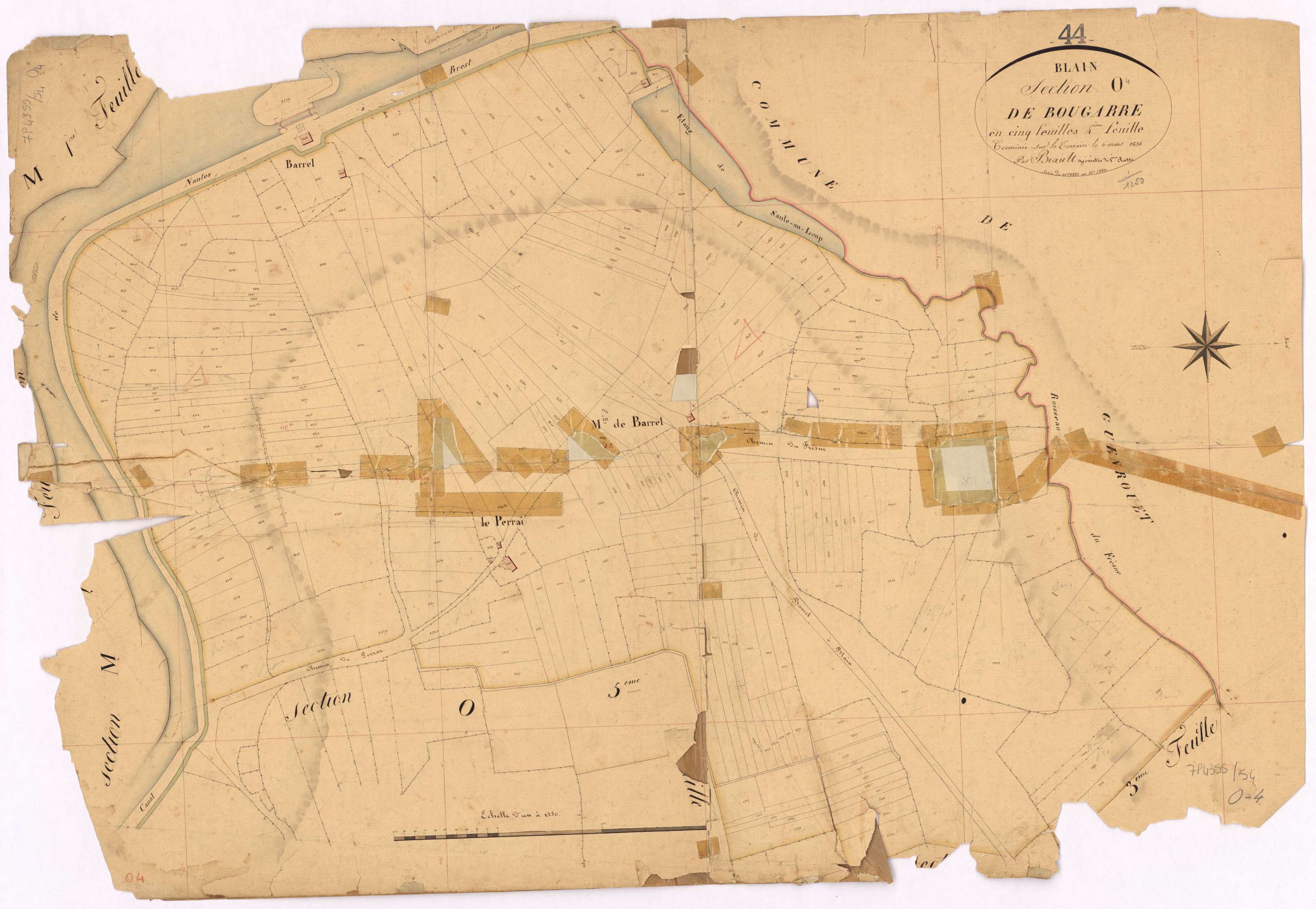 Blain - Section O4 Bougarre (section de) ; 2331-2589