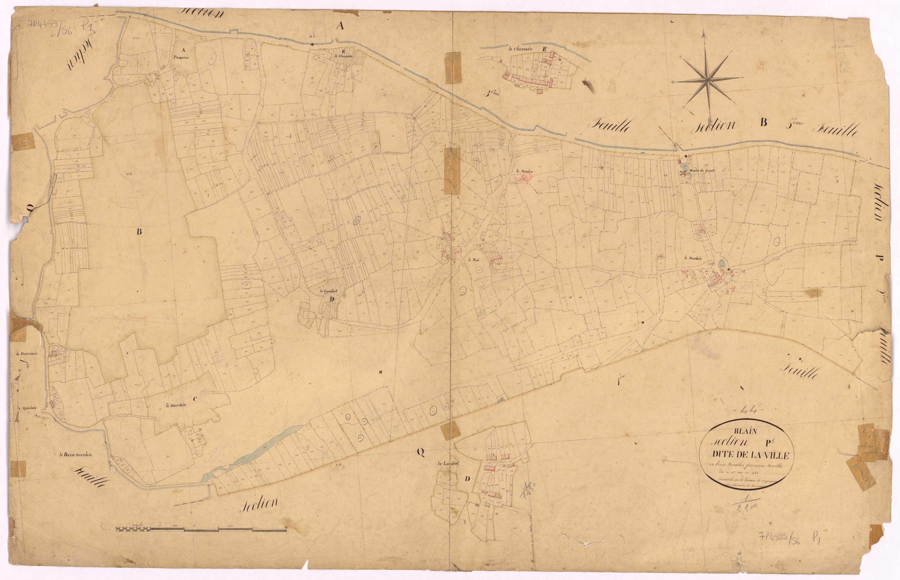 Blain - Section P1 Ville (section de La) ; 1-1148