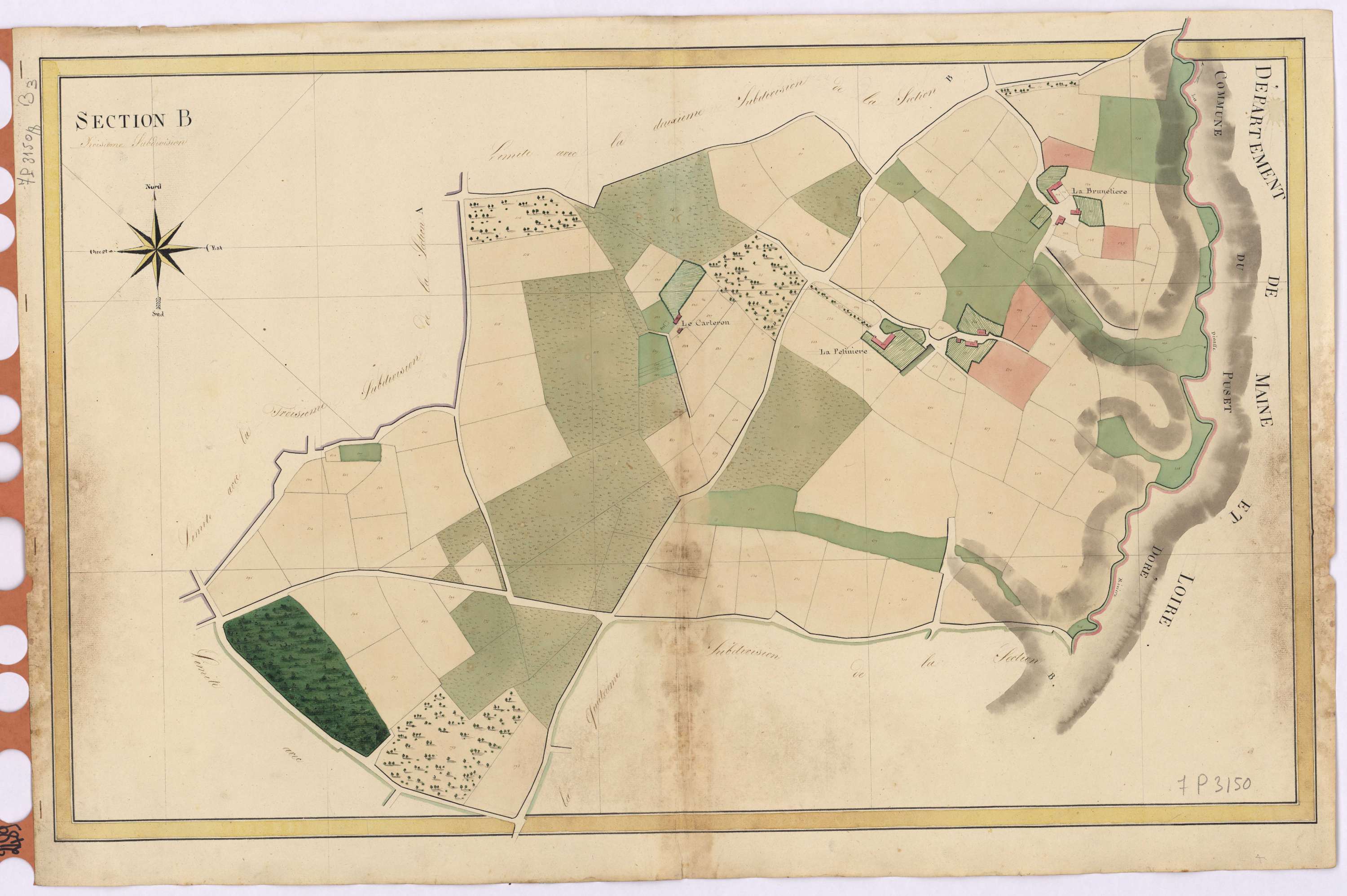 La Boissière-du-Doré - Section B3 41-46 ; 172-213 ; 215 ; 494-587 ; 793-802