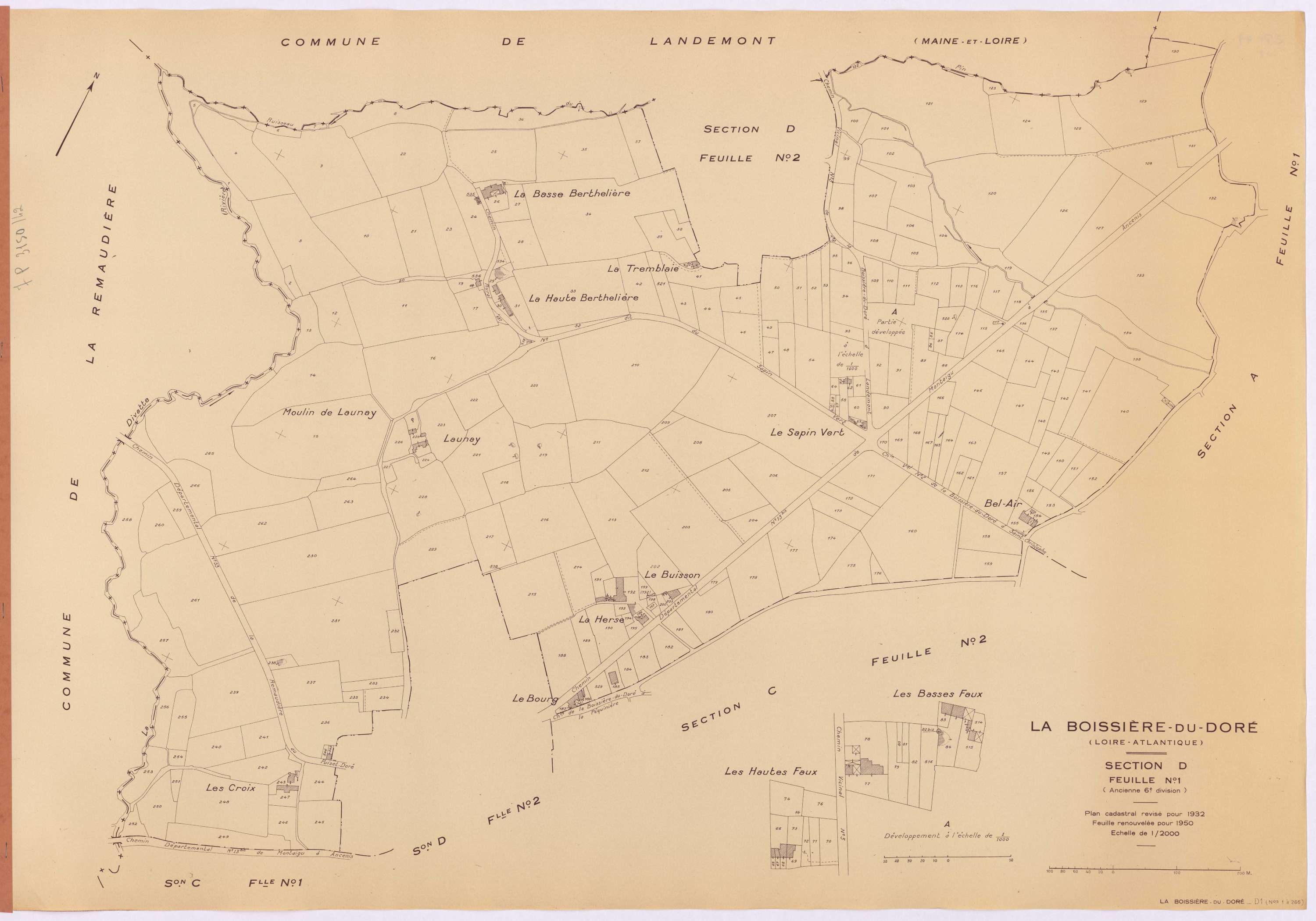 La Boissière-du-Doré - Section D1 1-266