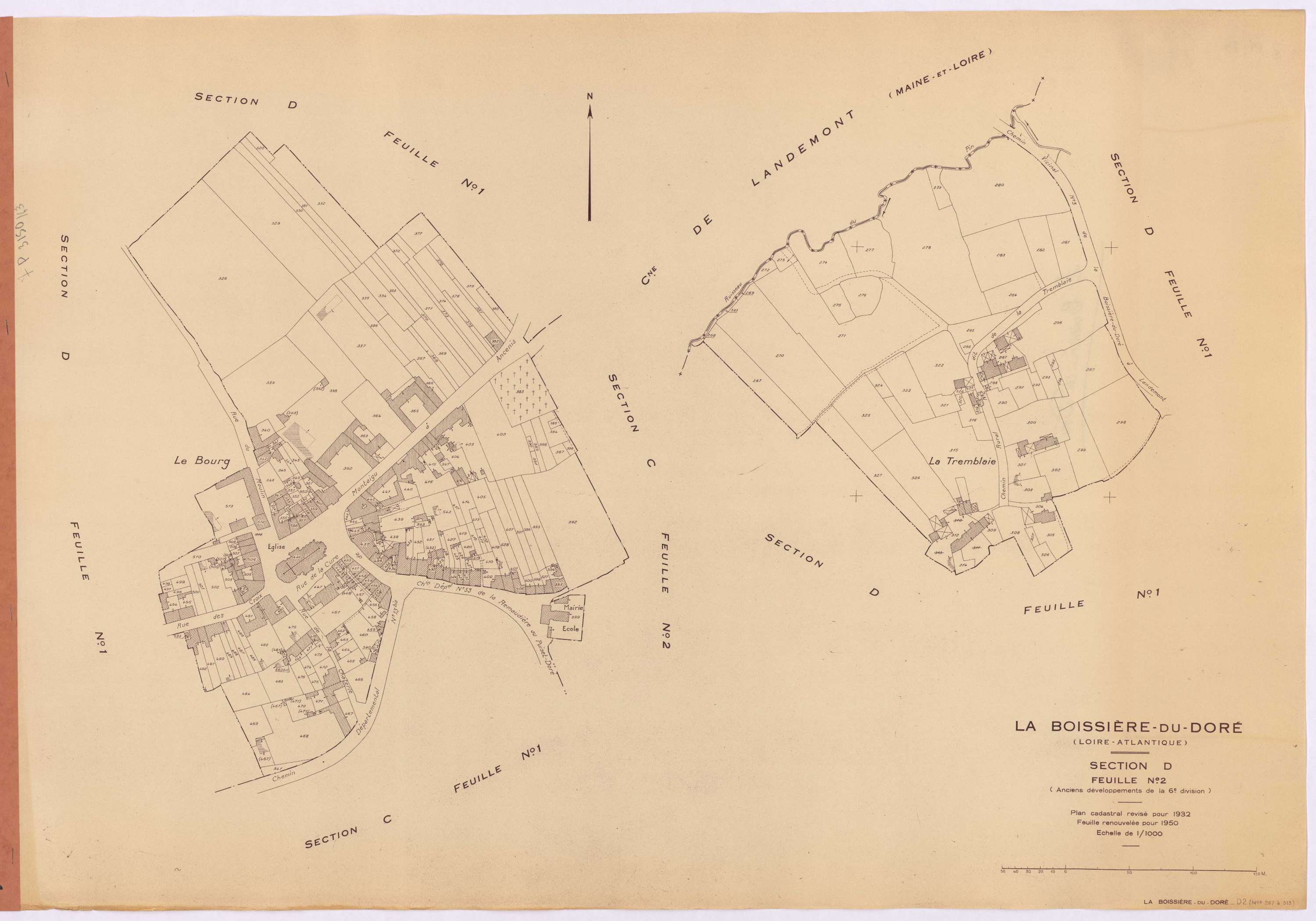 La Boissière-du-Doré - Section D2 267-513