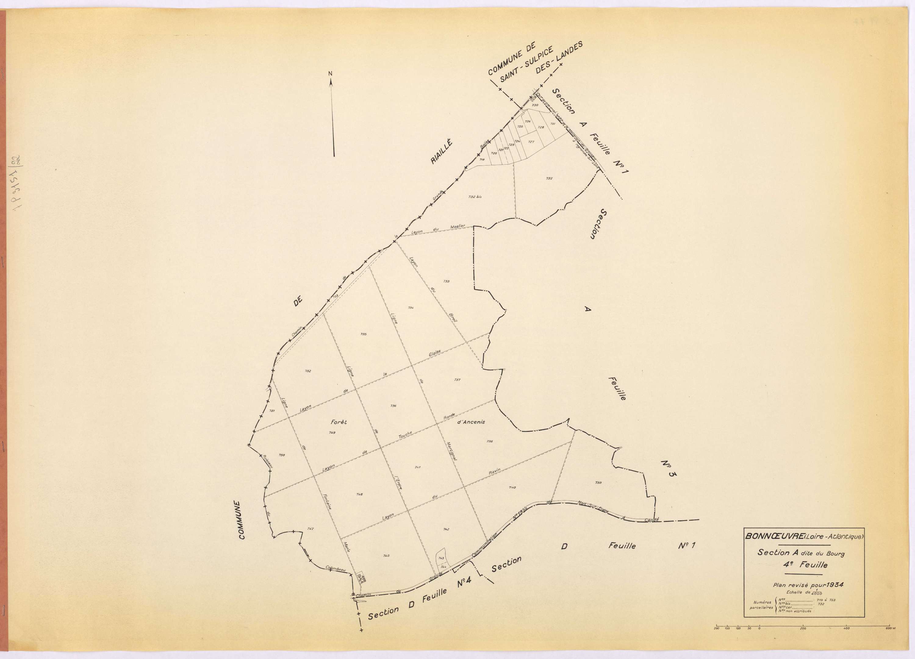 Bonnœuvre - Section A4 719-753