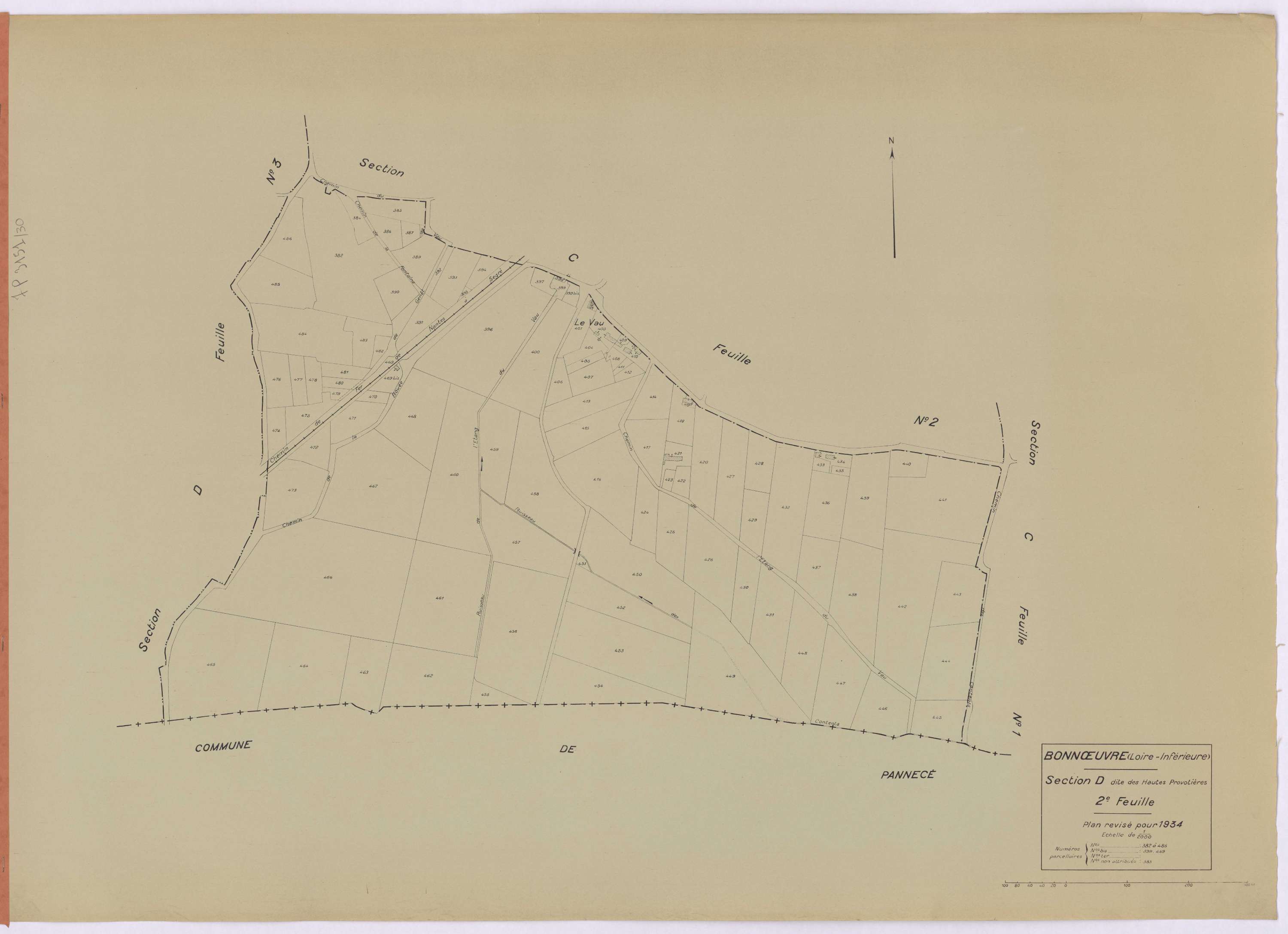 Bonnœuvre - Section D2 382-486