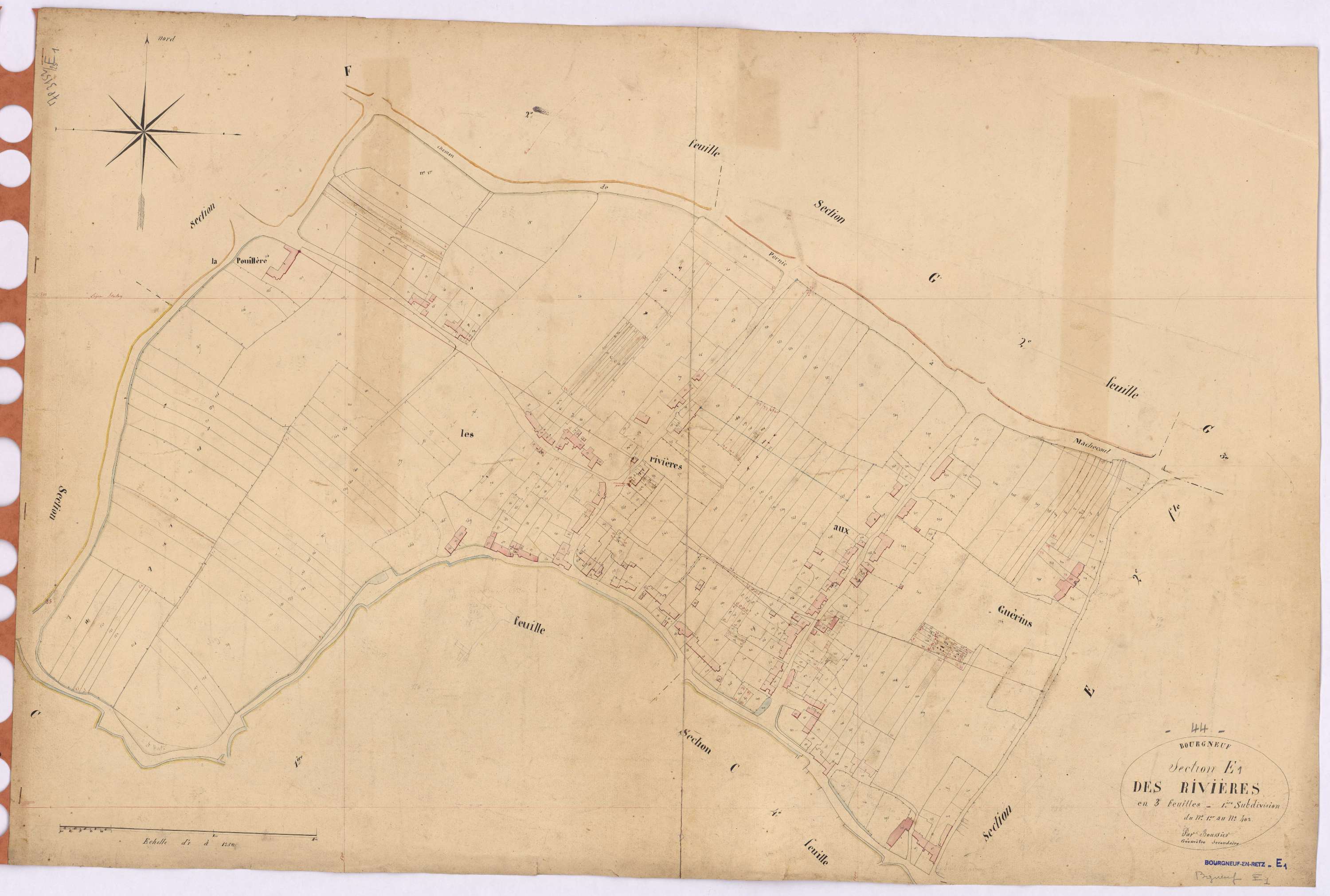 Bourgneuf-en-Retz - Section E1 Rivières (section des)