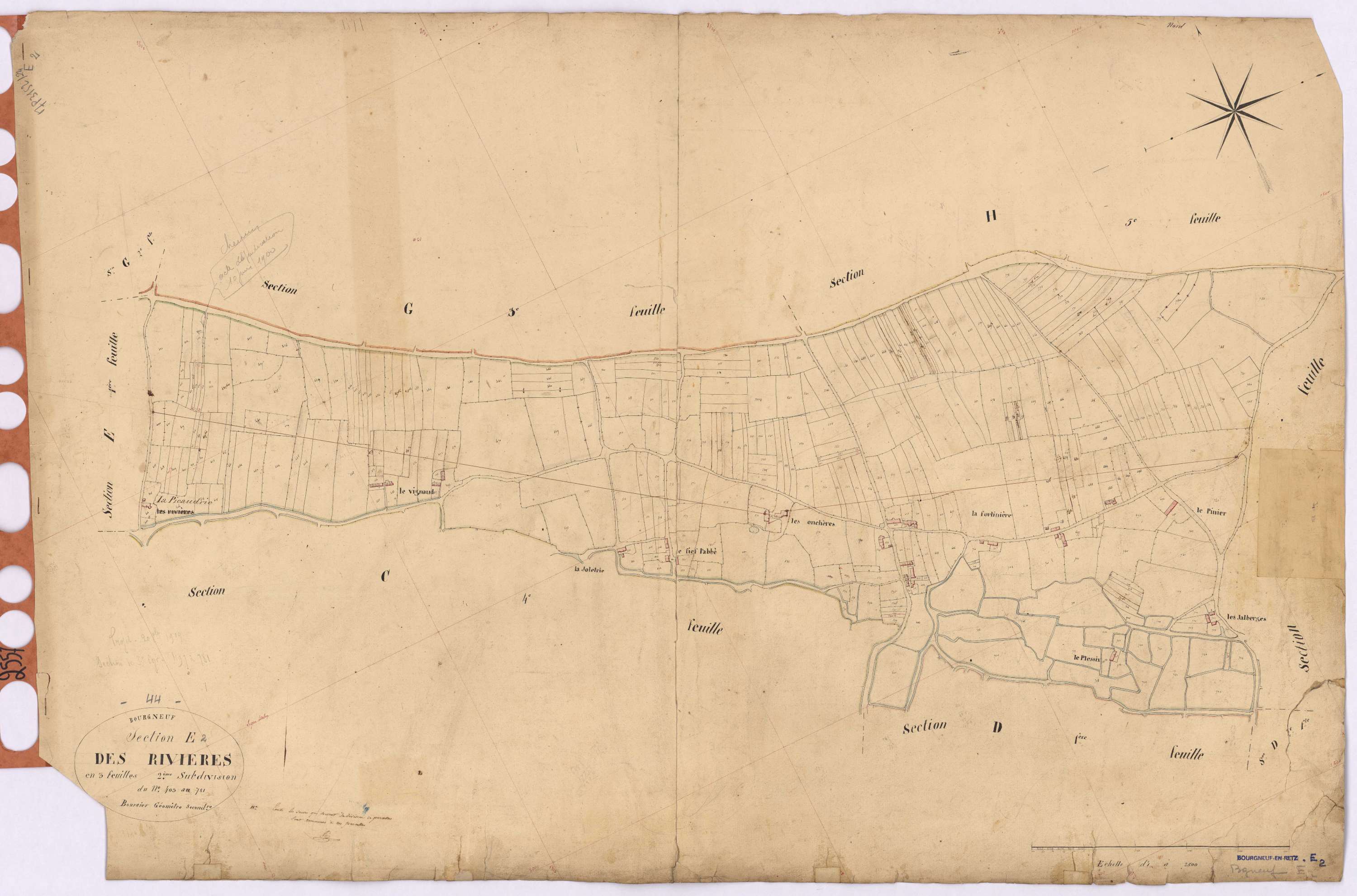 Bourgneuf-en-Retz - Section E2 Rivières (section des)