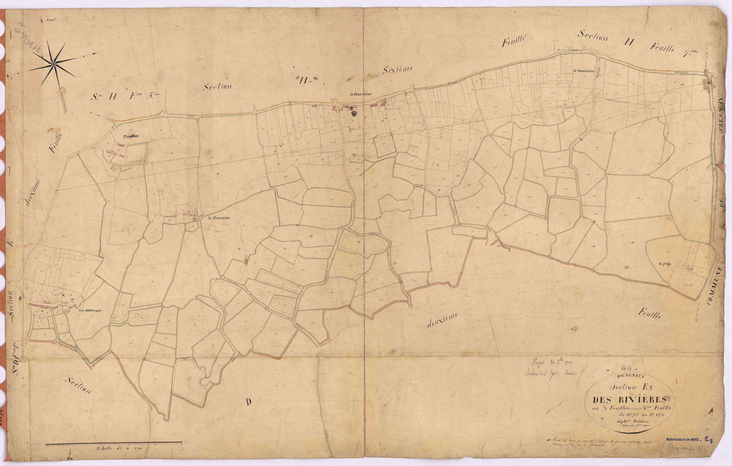 Bourgneuf-en-Retz - Section E3 Rivières (section des)