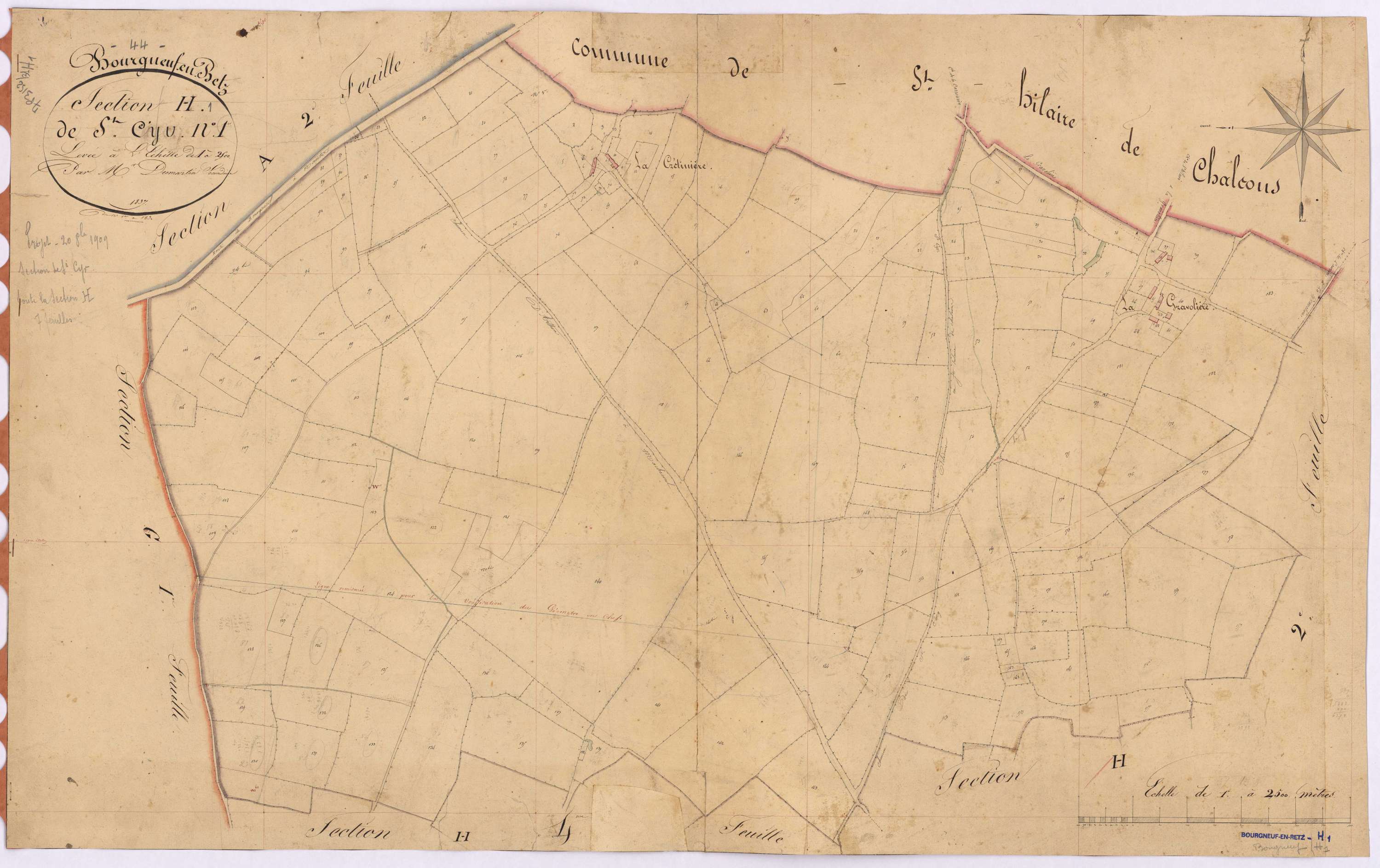 Bourgneuf-en-Retz - Section H1 Saint-Cyr (section de)