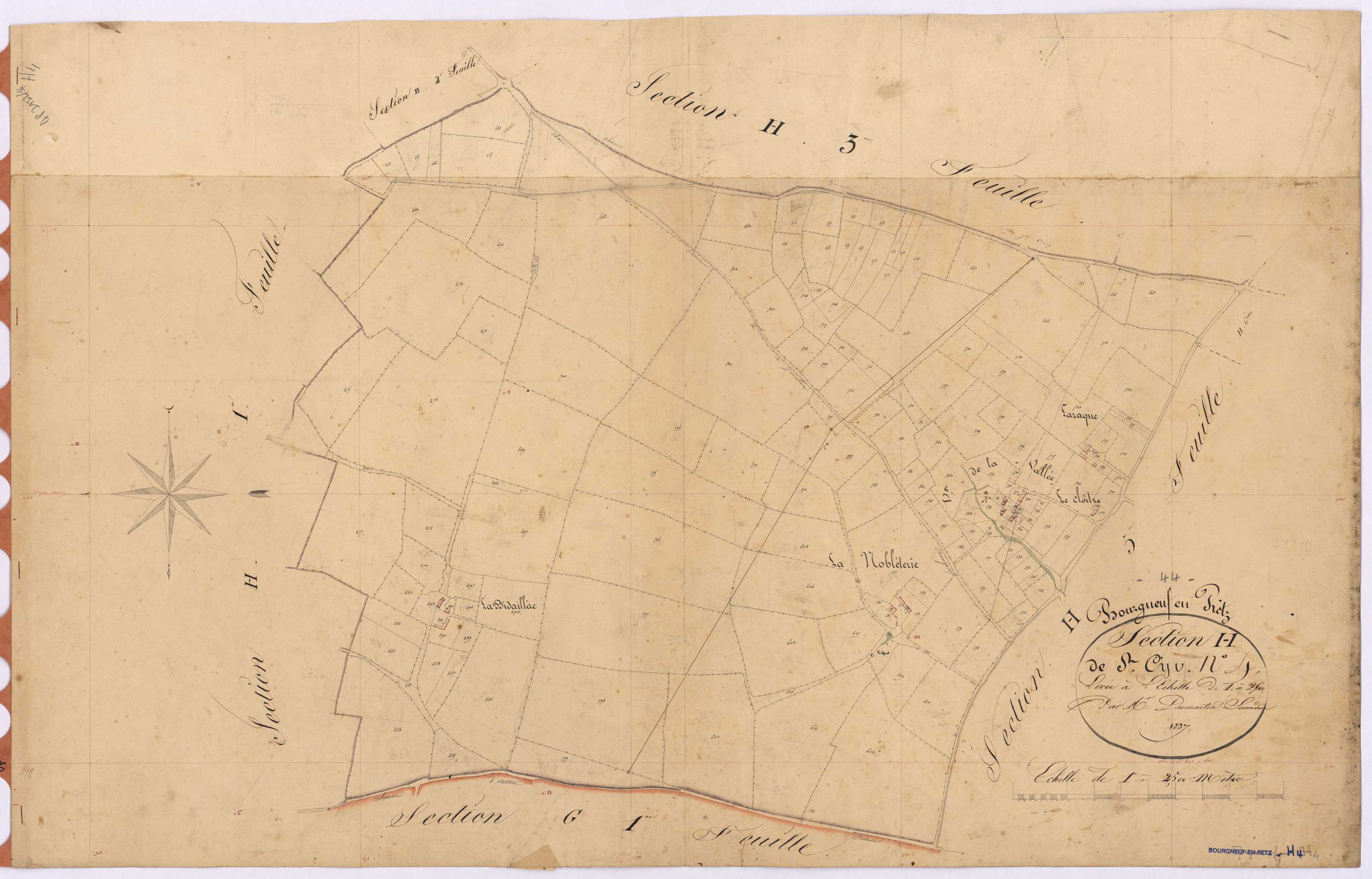 Bourgneuf-en-Retz - Section H4 Saint-Cyr (section de)