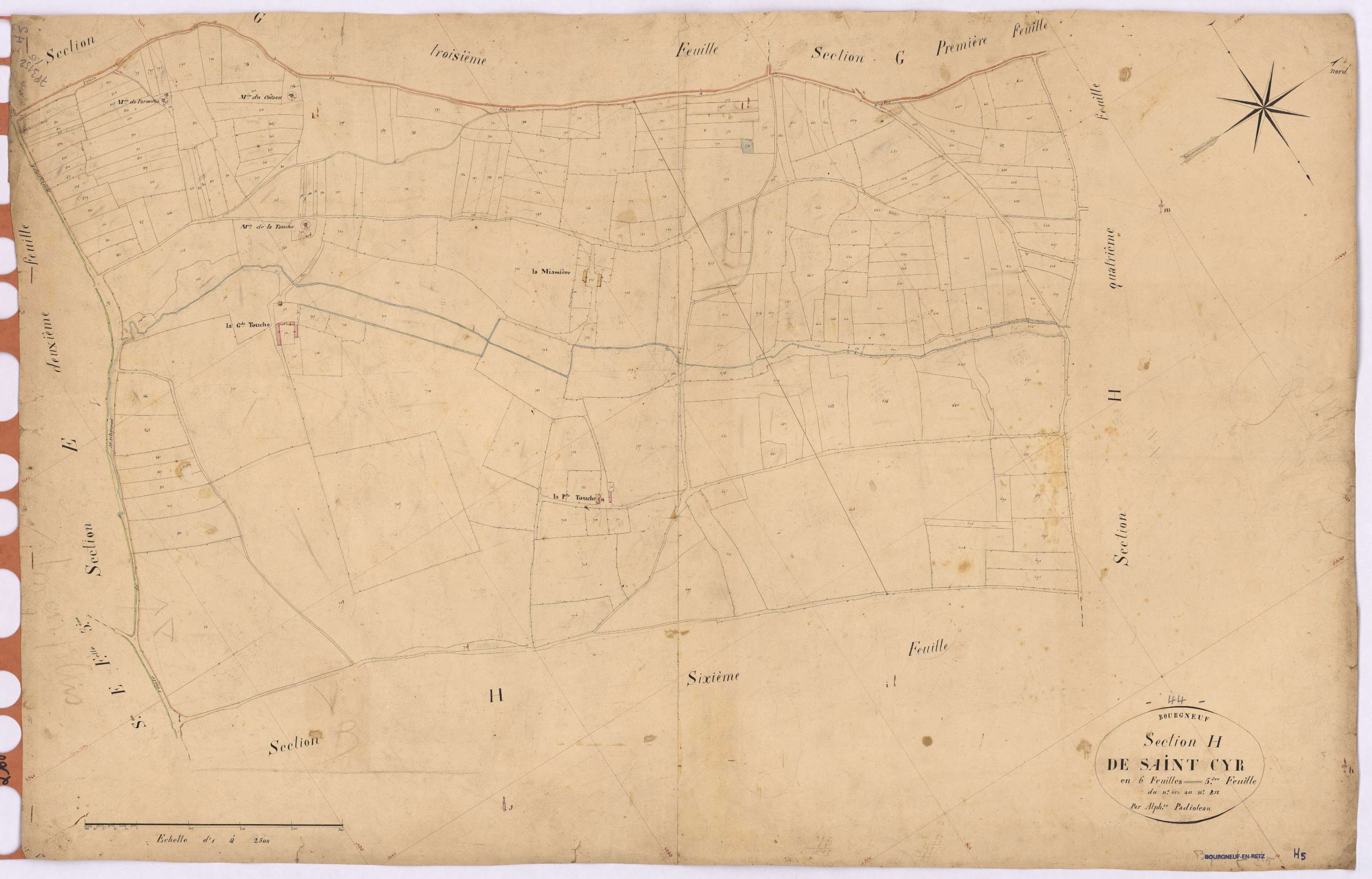Bourgneuf-en-Retz - Section H5 Saint-Cyr (section de)