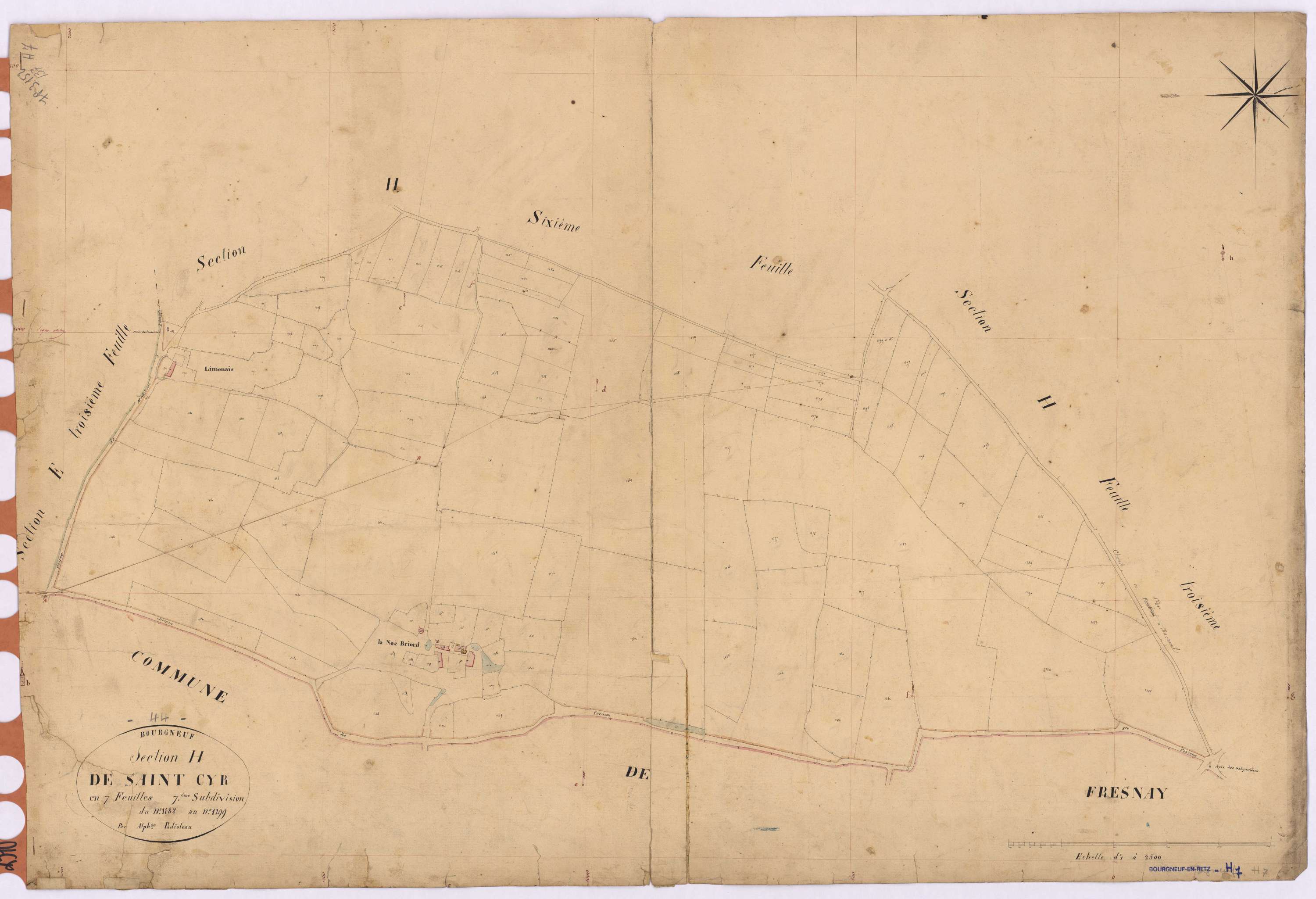 Bourgneuf-en-Retz - Section H7 Saint-Cyr (section de)