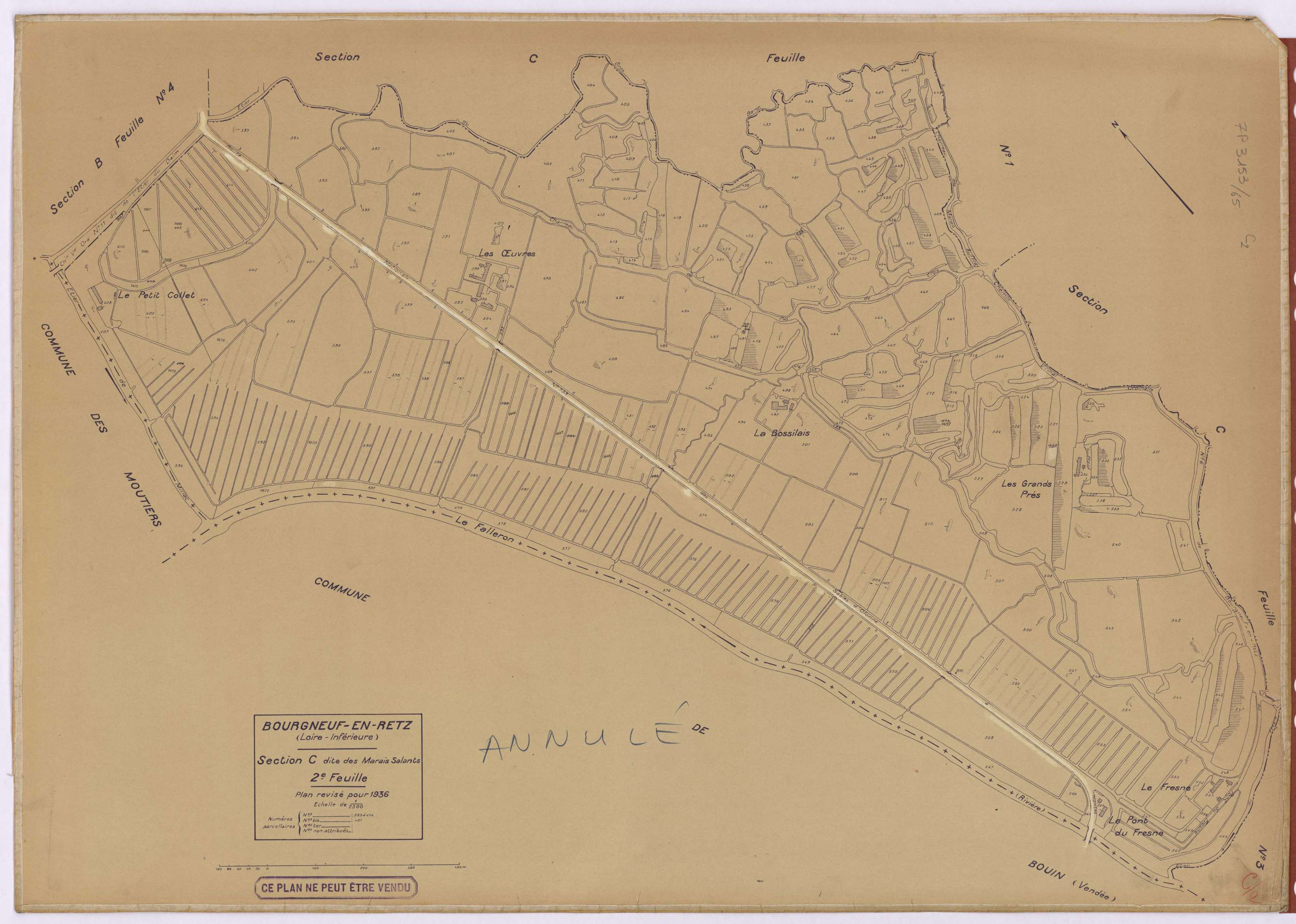 Bourgneuf-en-Retz - Section C2 Marais Salants (section des) ; 383-614