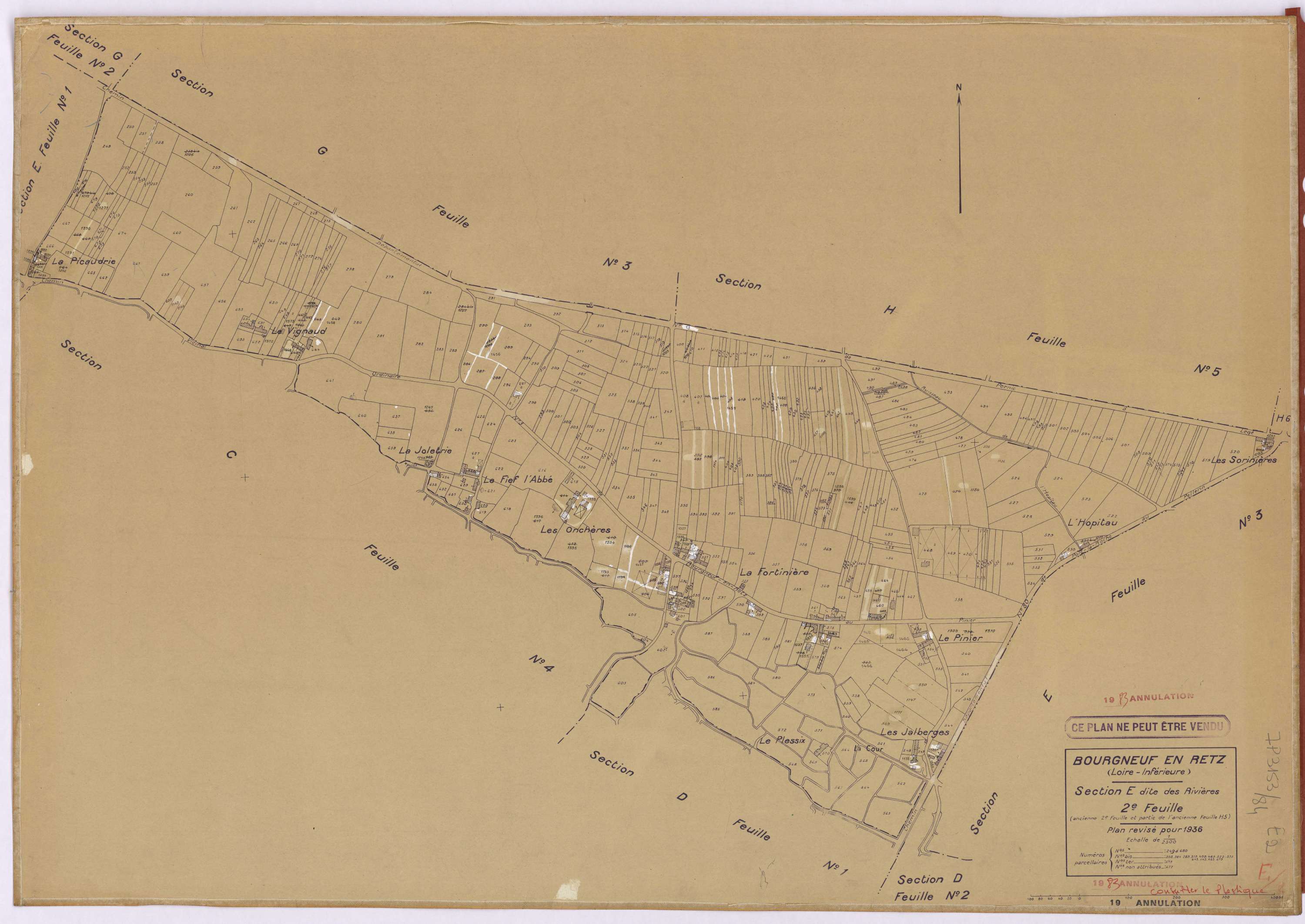 Bourgneuf-en-Retz - Section E2 Rivières (section des) ; 249-680