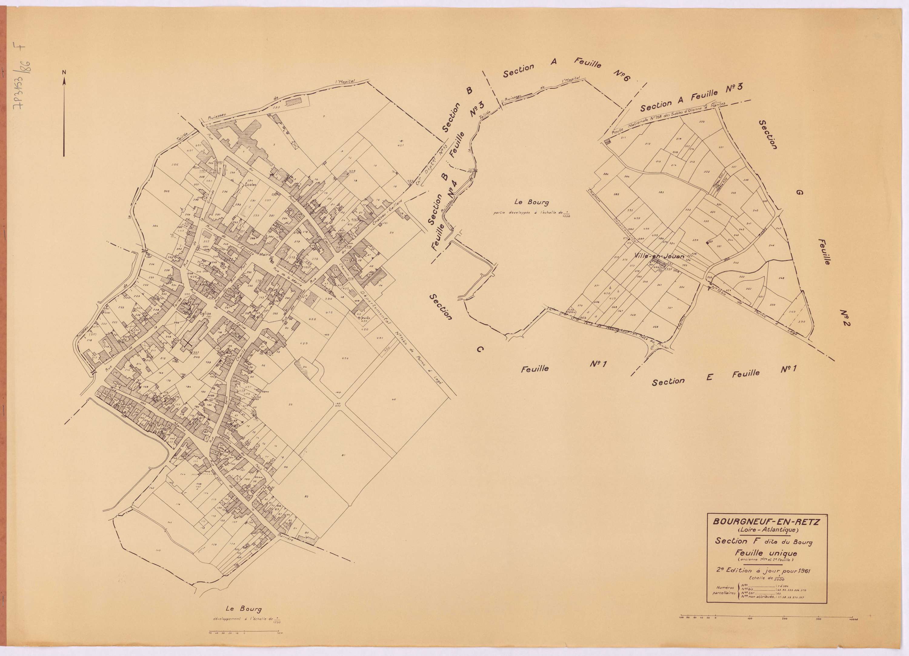 Bourgneuf-en-Retz - Section F Bourg (section du) ; 1-386