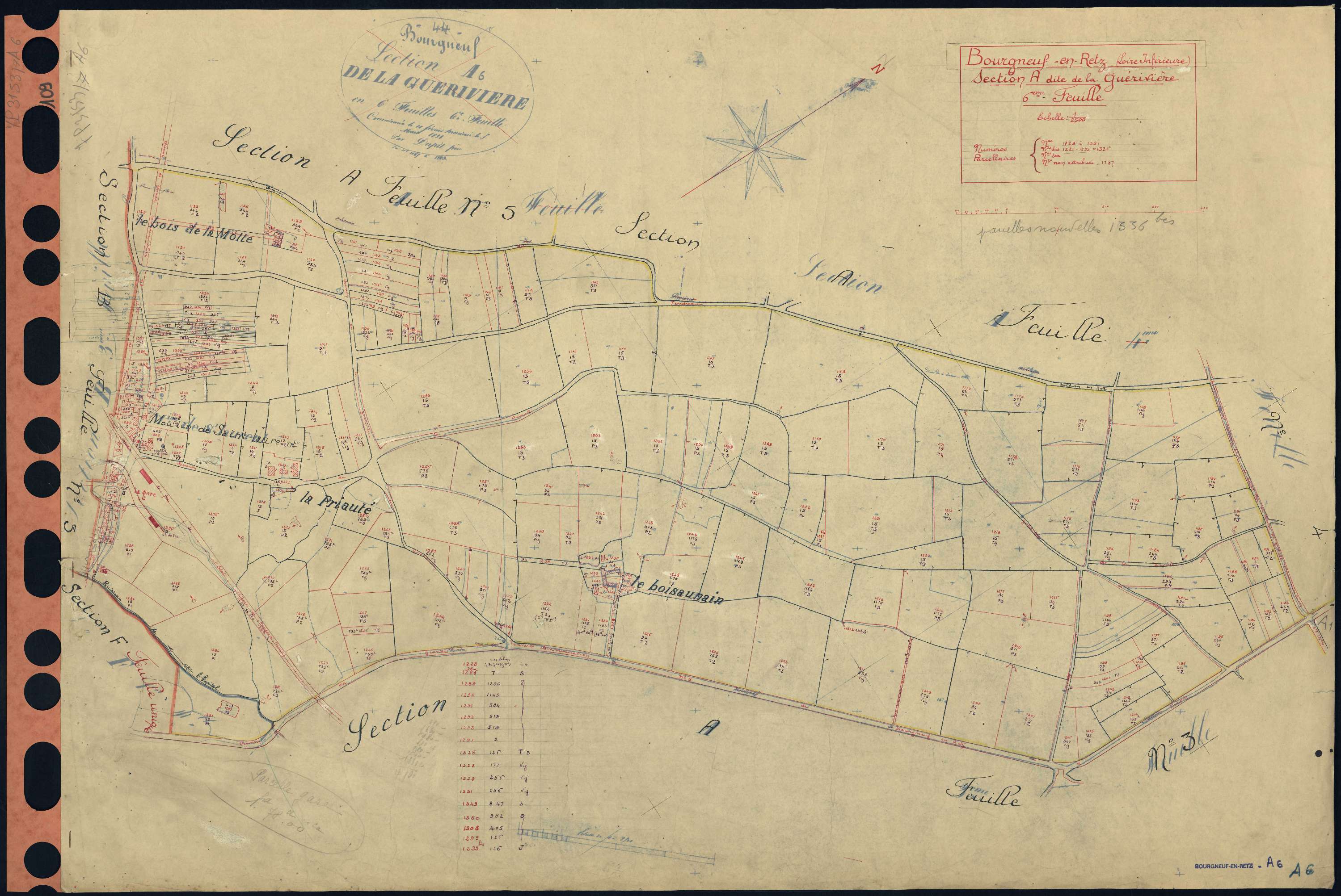 Bourgneuf-en-Retz - Section A6 1129-1351