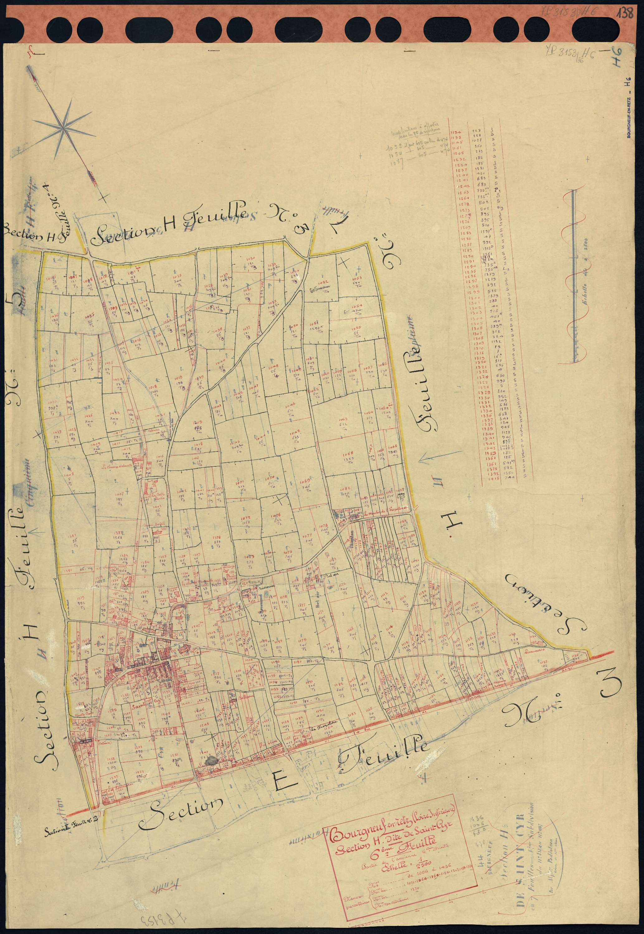 Bourgneuf-en-Retz - Section H6 1006-1436