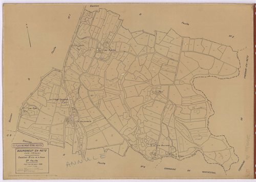 Bourgneuf-en-Retz - Section D3 Bosse (section de La) ; 496-853