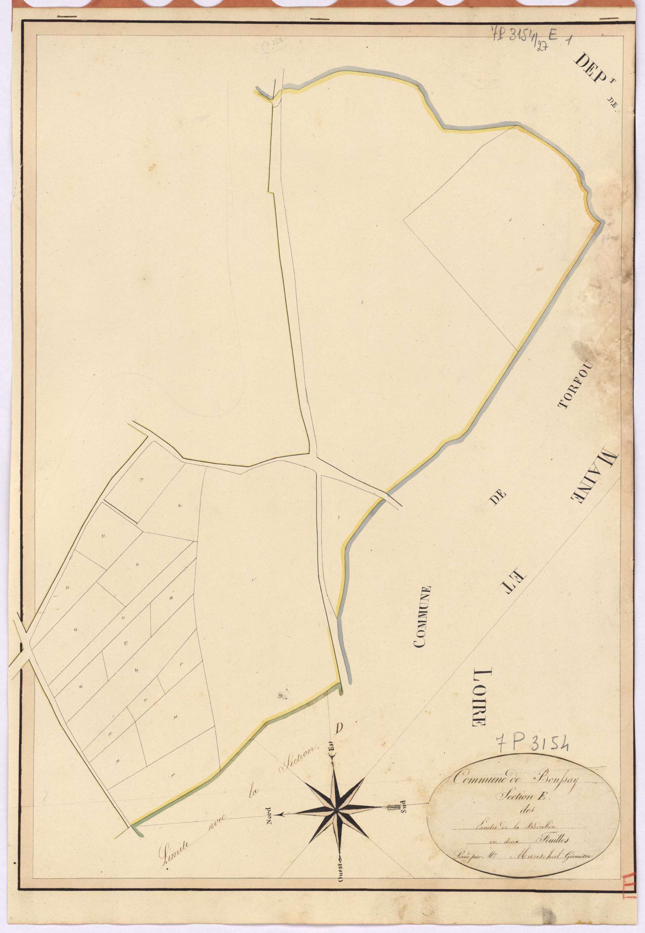 Boussay - Section E1 Landes de la Bavrillère (section des)