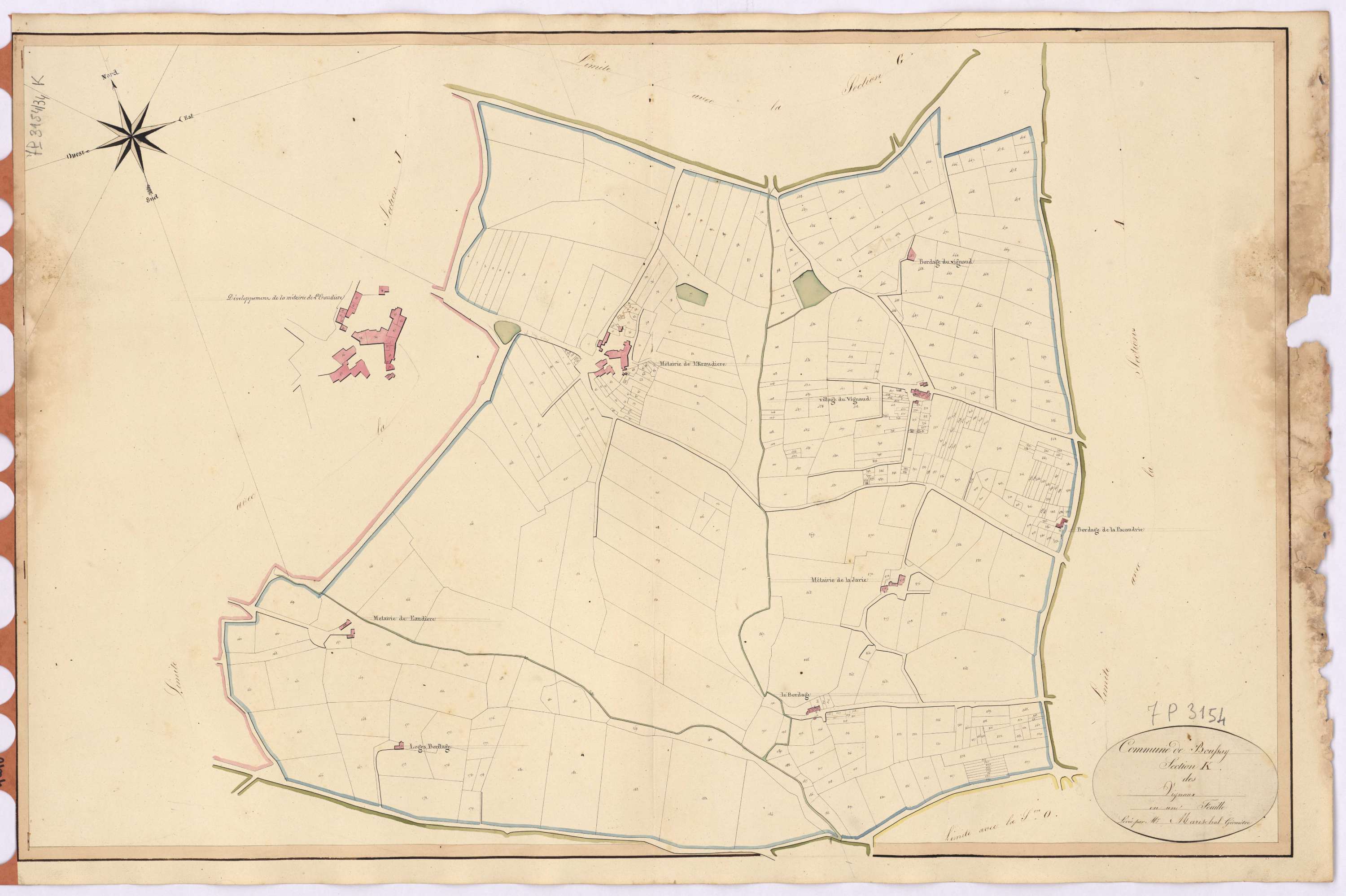 Boussay - Section K Vignaux (section des)