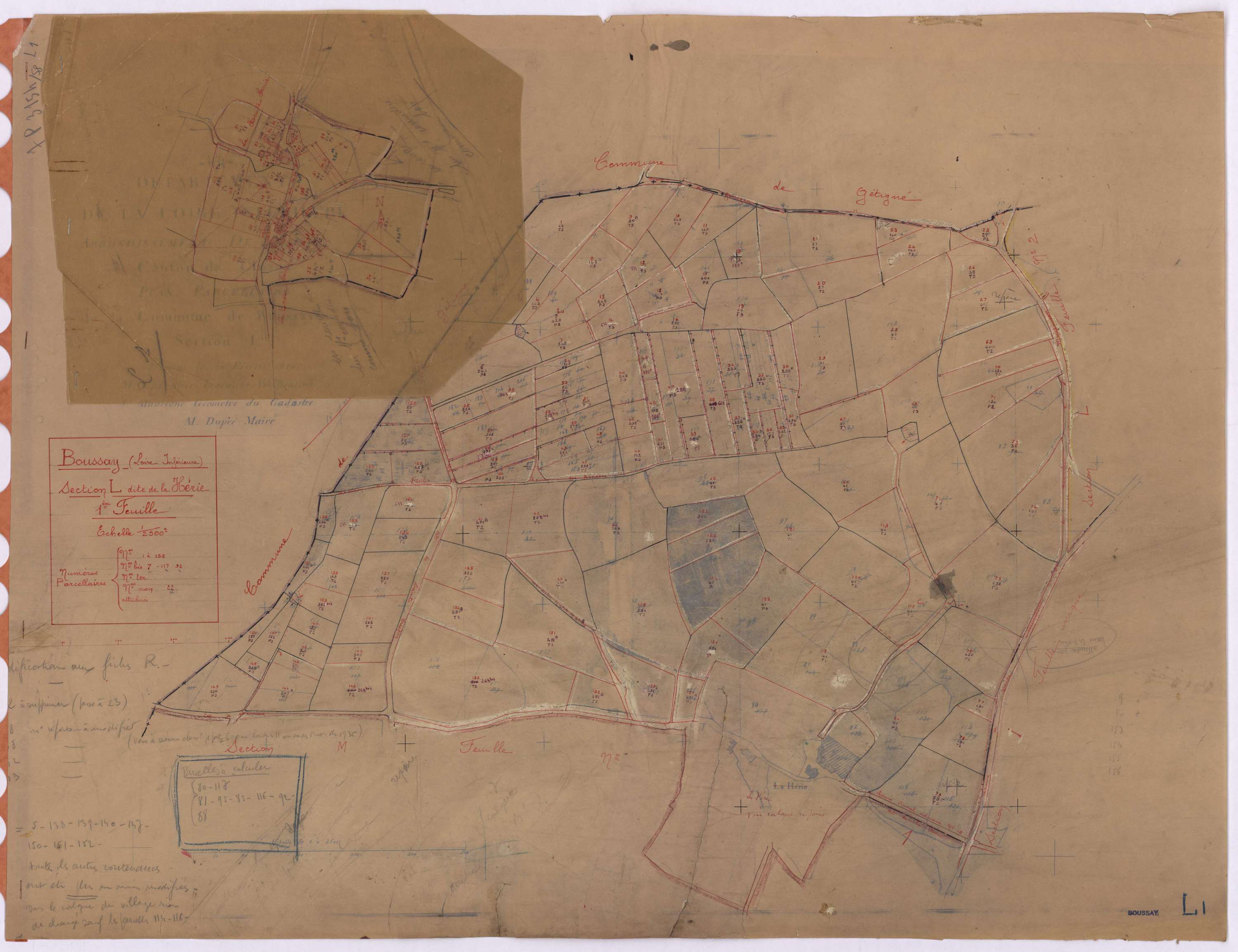 Boussay - Section L1 Hérie (section de La) ; 1-158