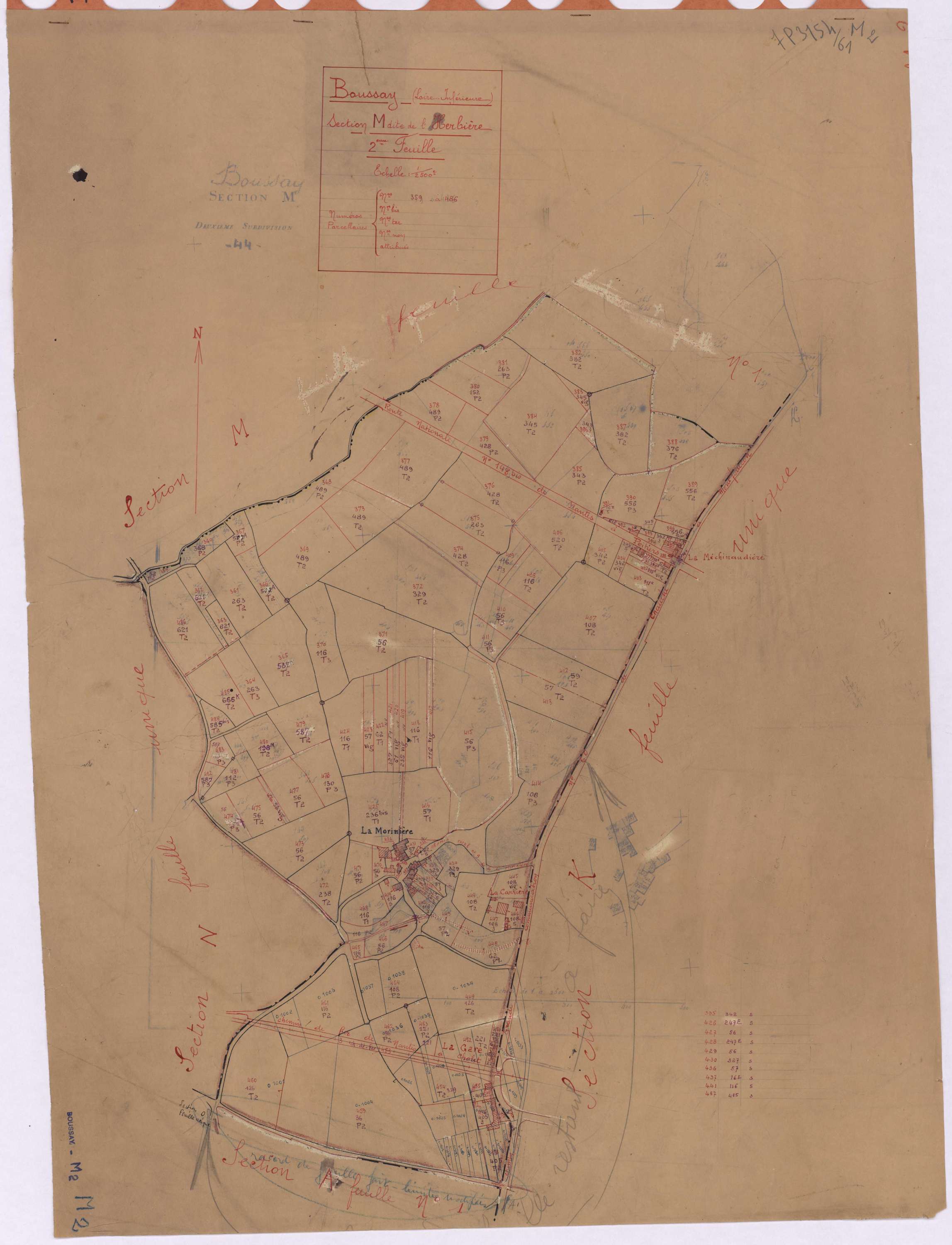 Boussay - Section M2 Herbière (section de l') ; 359-486
