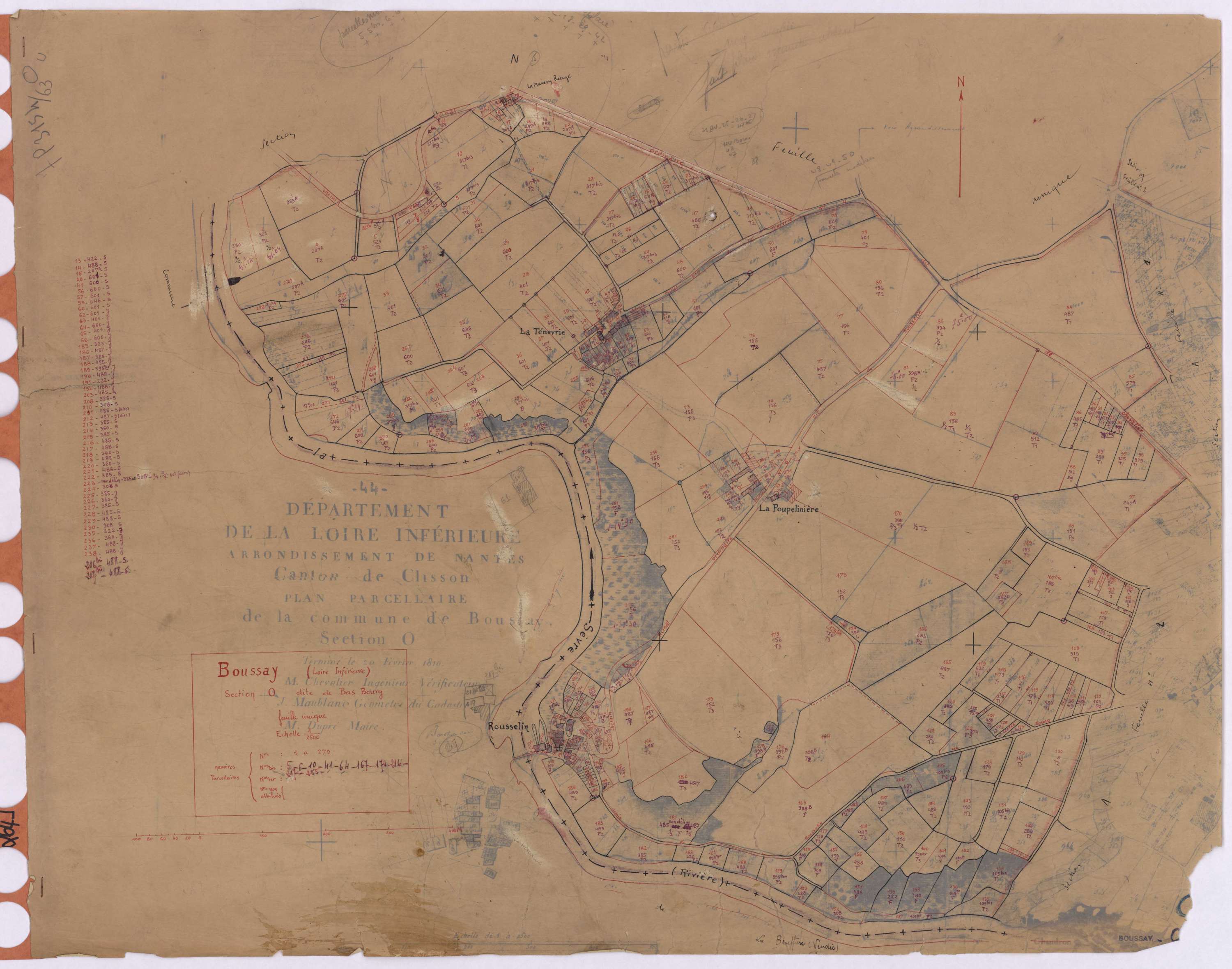 Boussay - Section O Bas Bourg (section du) ; 1-279